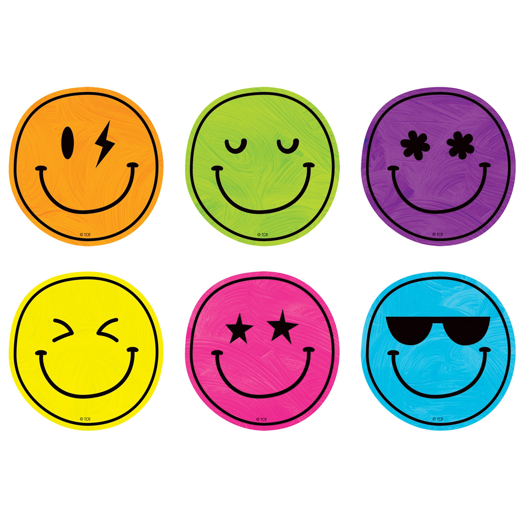 Brights 4Ever Smiley Faces Mini Accents, 36 Per Pack, 6 Packs