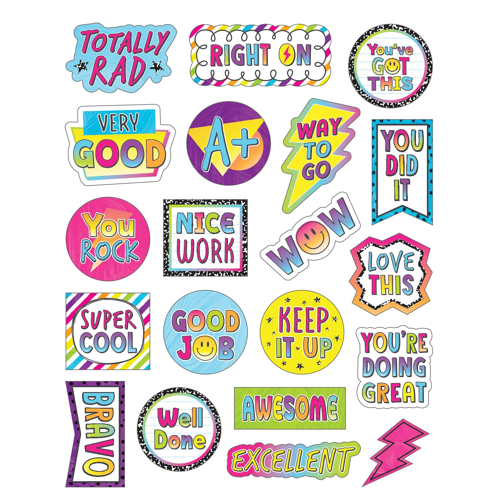 Brights 4Ever Stickers, 120 Per Pack, 12 Packs