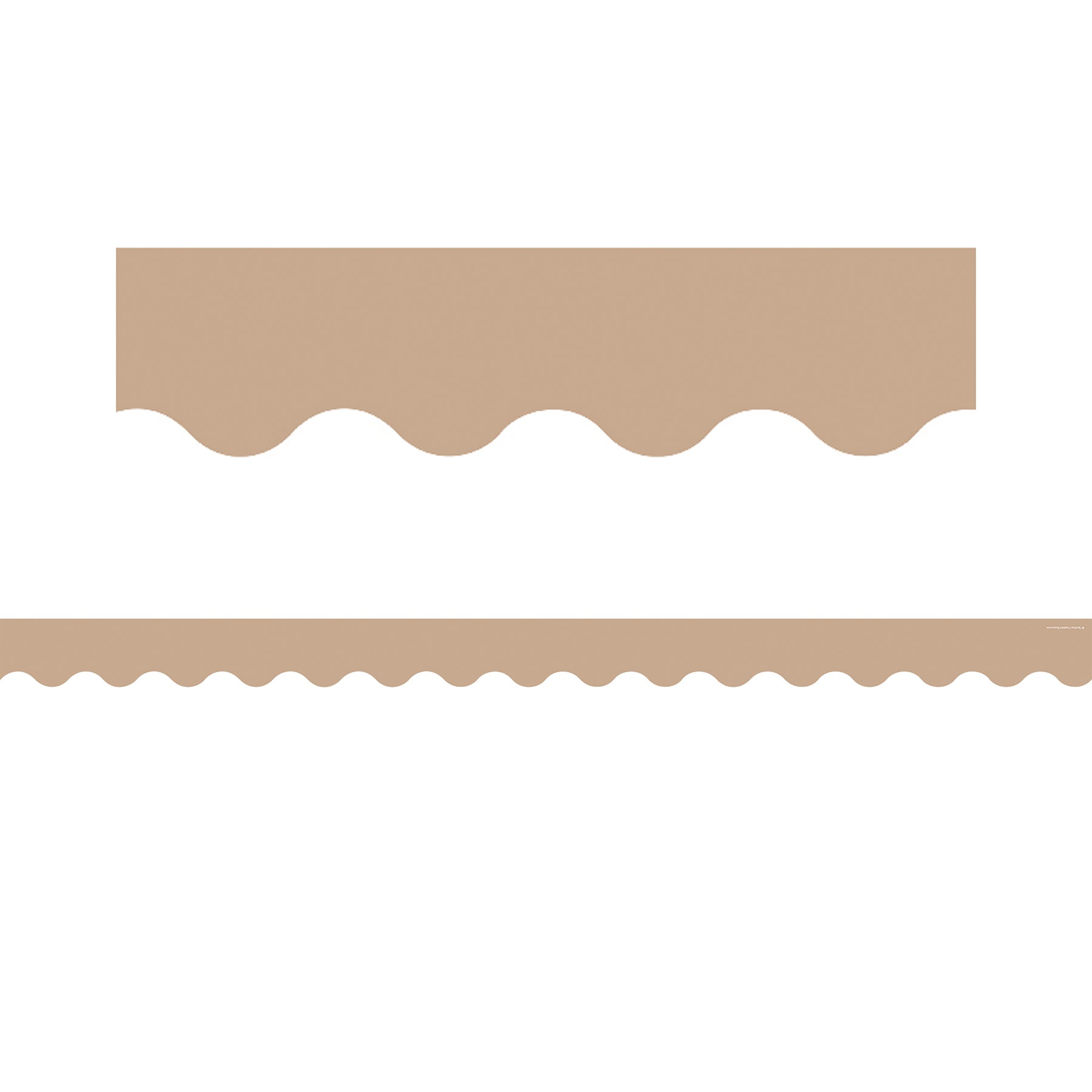 Light Brown Scalloped Border Trim, 35 Feet Per Pack, 6 Packs