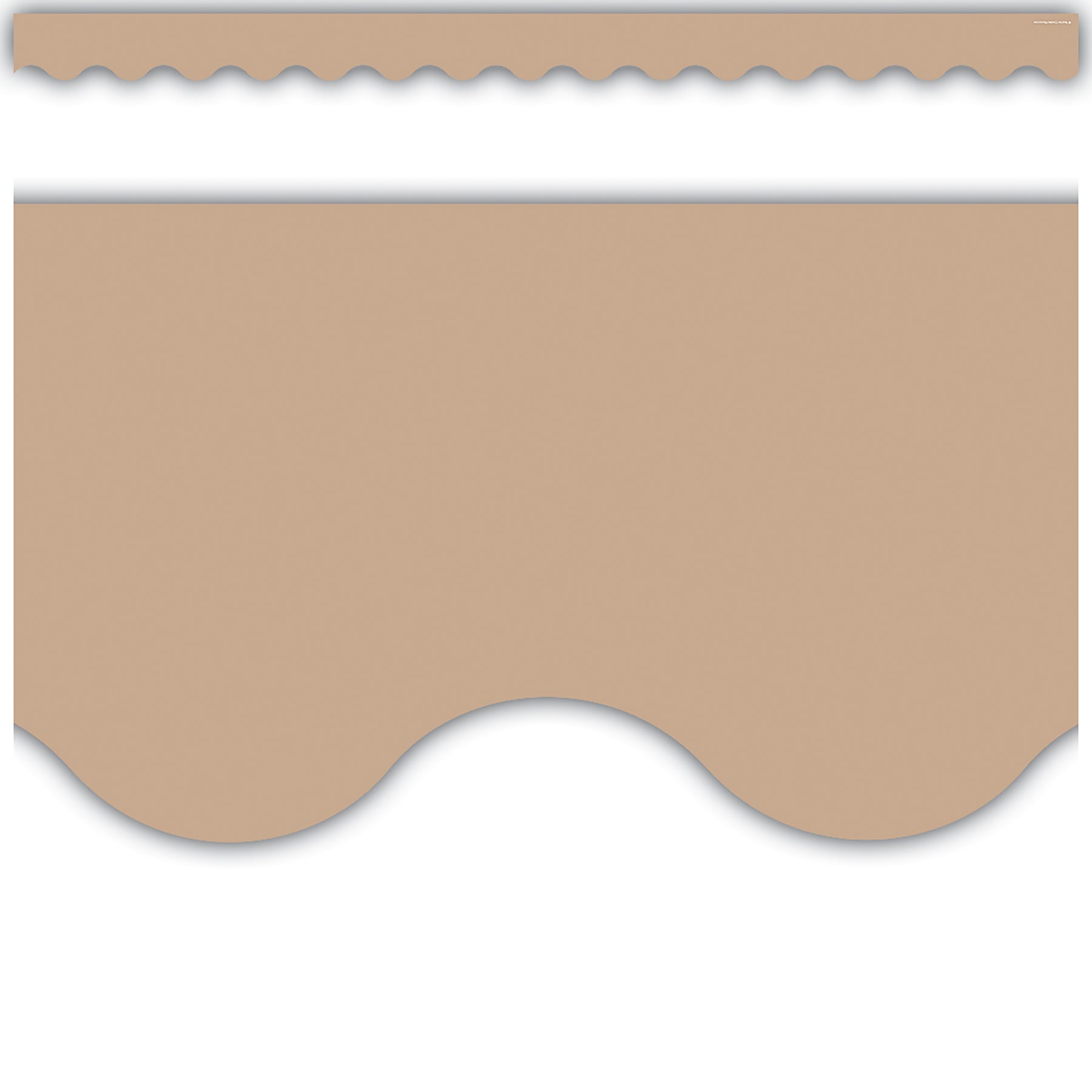 Light Brown Scalloped Border Trim, 35 Feet Per Pack, 6 Packs