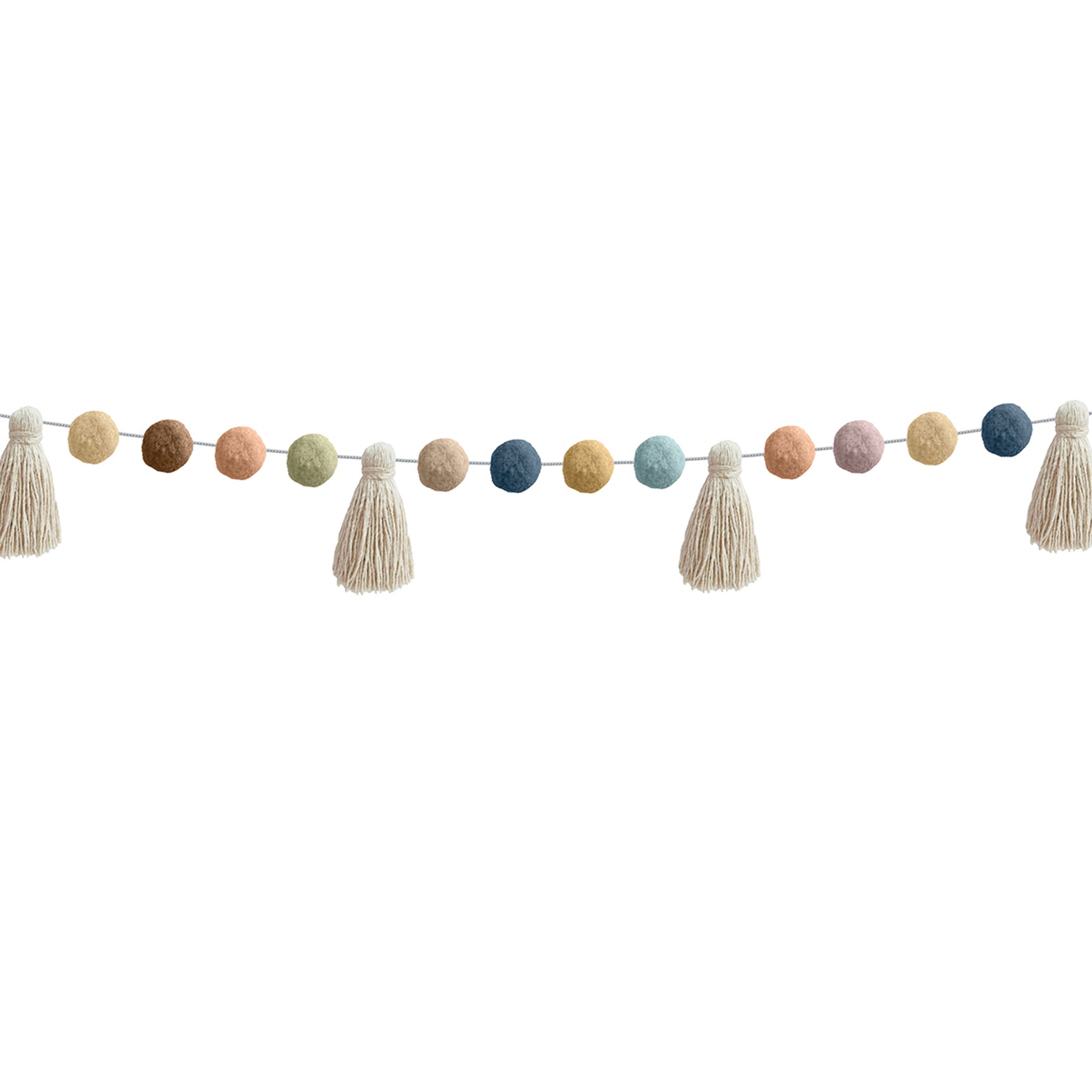 Everyone is Welcome Pom-Poms and Tassels Garland, Pack of 3