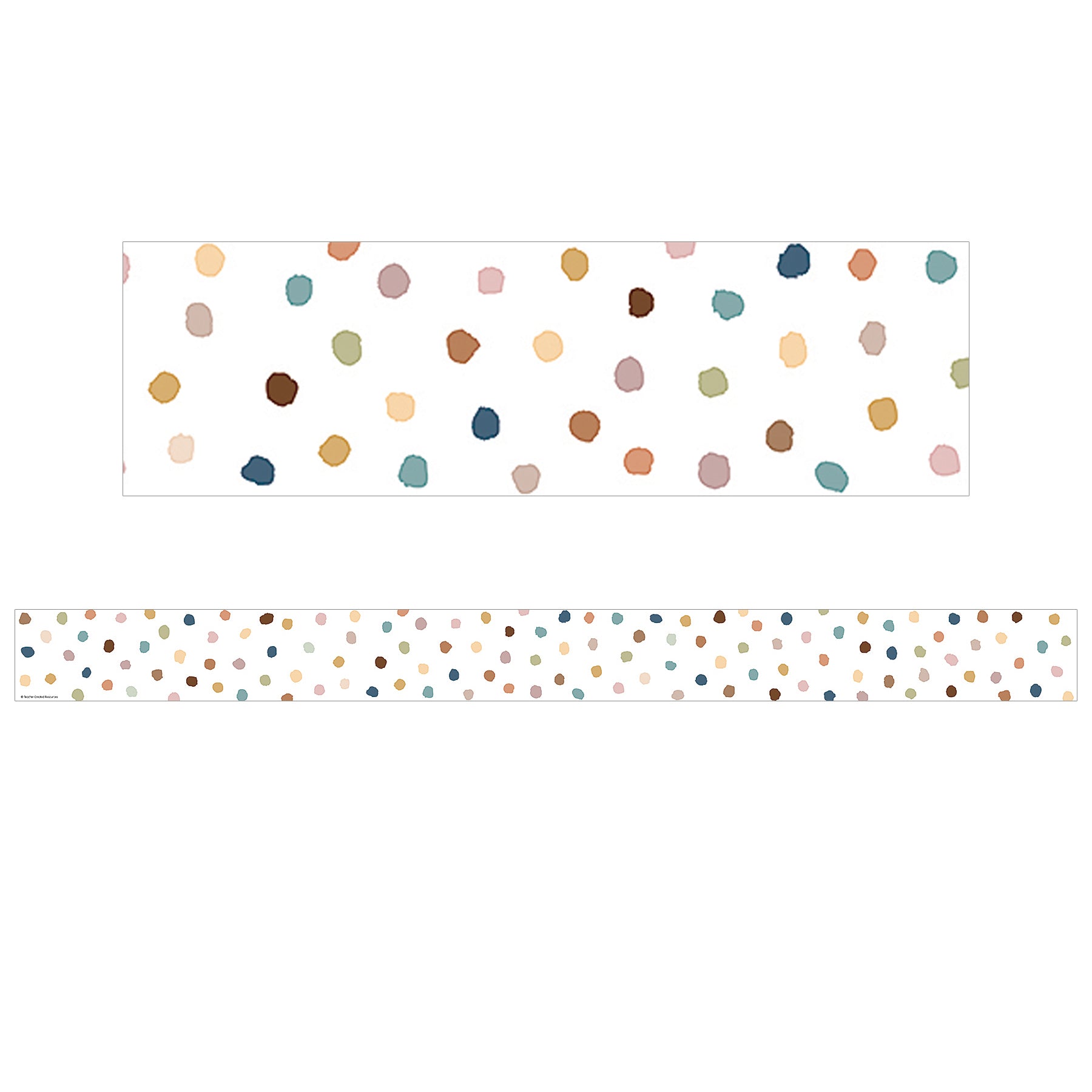 Everyone is Welcome Painted Dots Straight Border Trim, 35 Feet Per Pack, 6 Packs