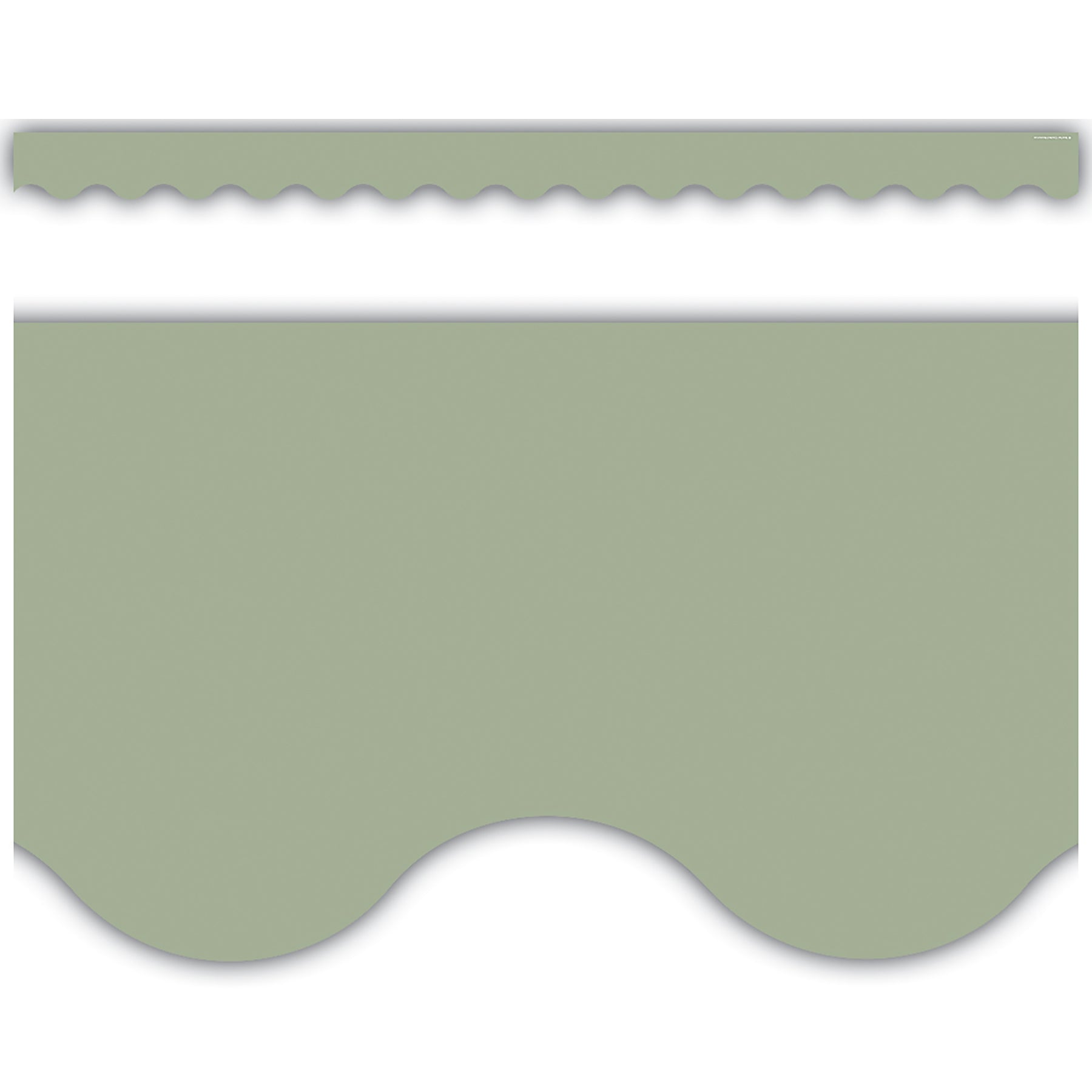 Sage Green Scalloped Border Trim, 35 Feet Per Pack, 6 Packs