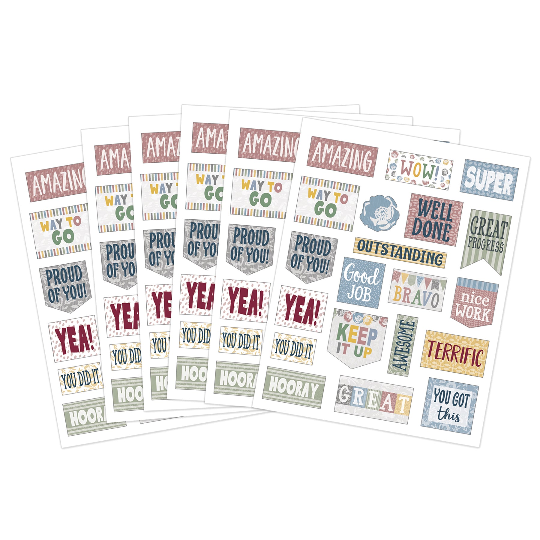 Classroom Cottage Stickers, 120 Per Pack, 12 Packs