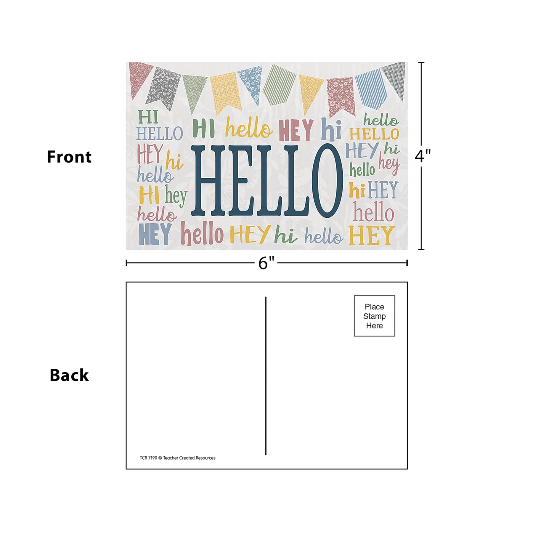 Classroom Cottage Hello Postcards, 30 Per Pack, 6 Packs