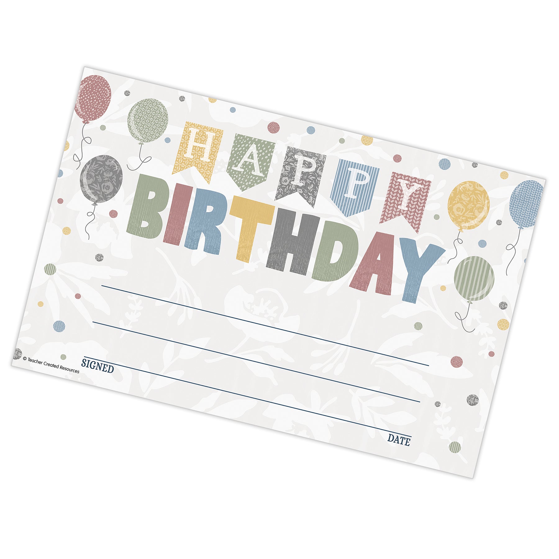 Classroom Cottage Happy Birthday Awards, 30 Per Pack, 6 Packs