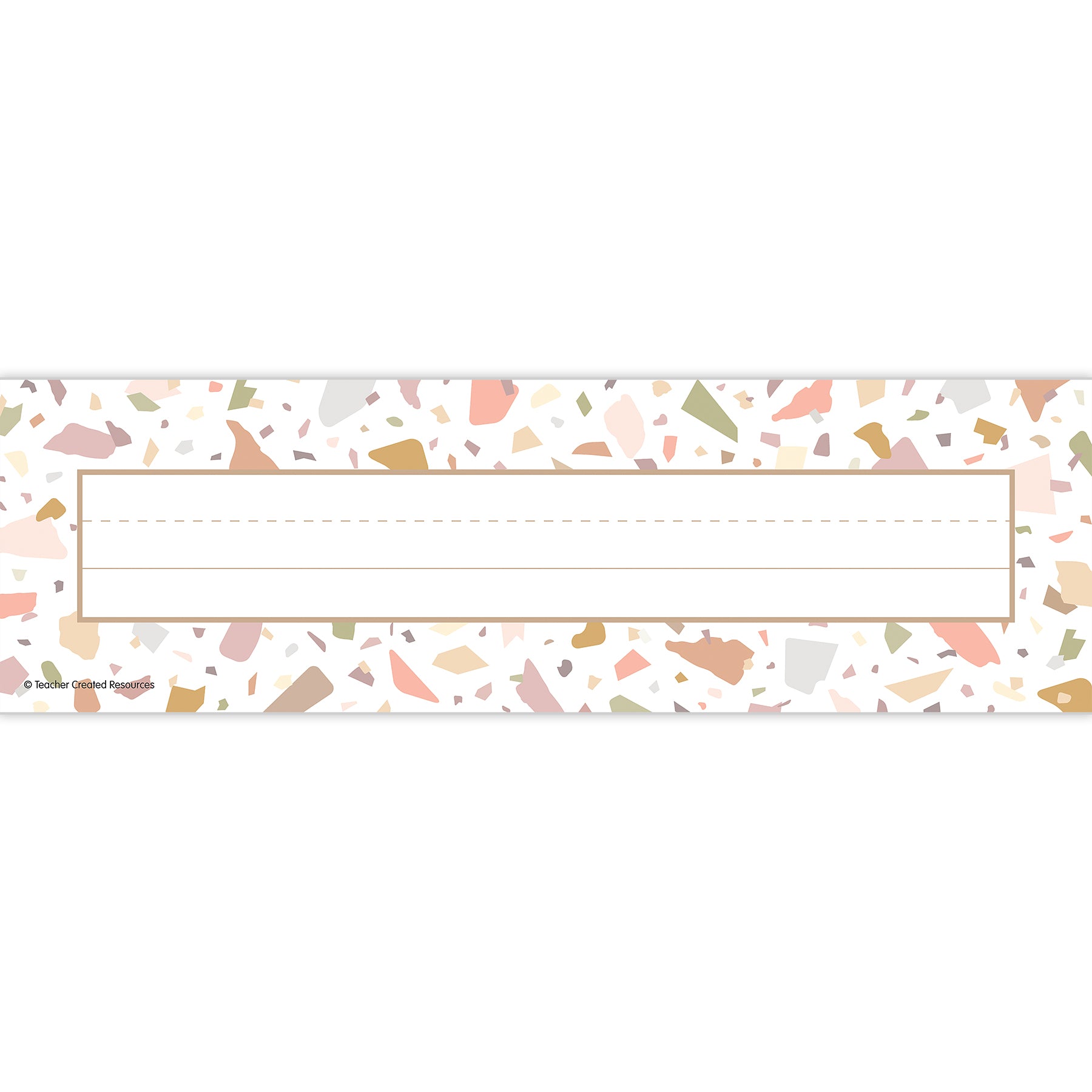 Terrazzo Tones Flat Name Plates, 36 Per Pack, 6 Packs