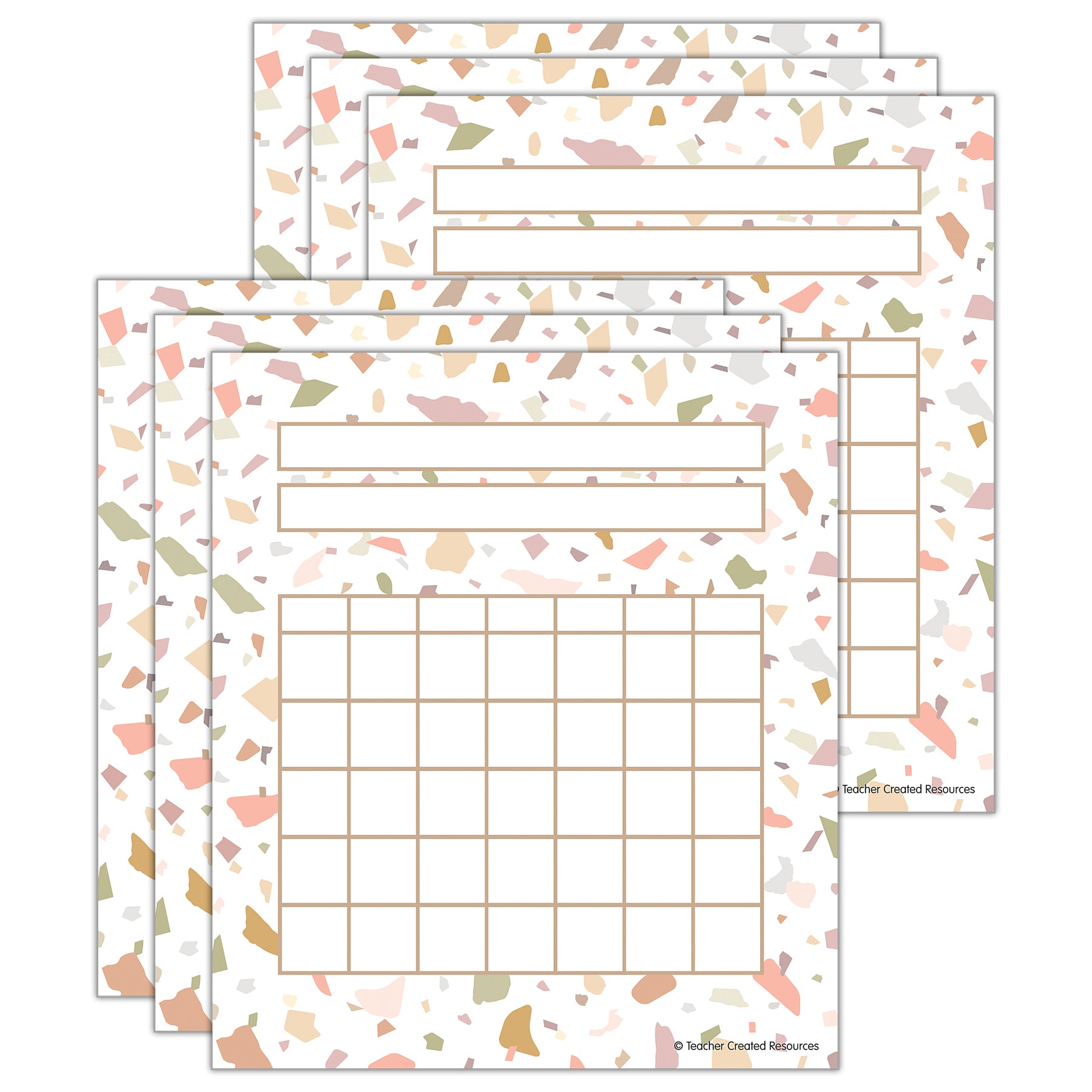 Terrazzo Tones Incentive Charts, 36 Per Pack, 6 Packs