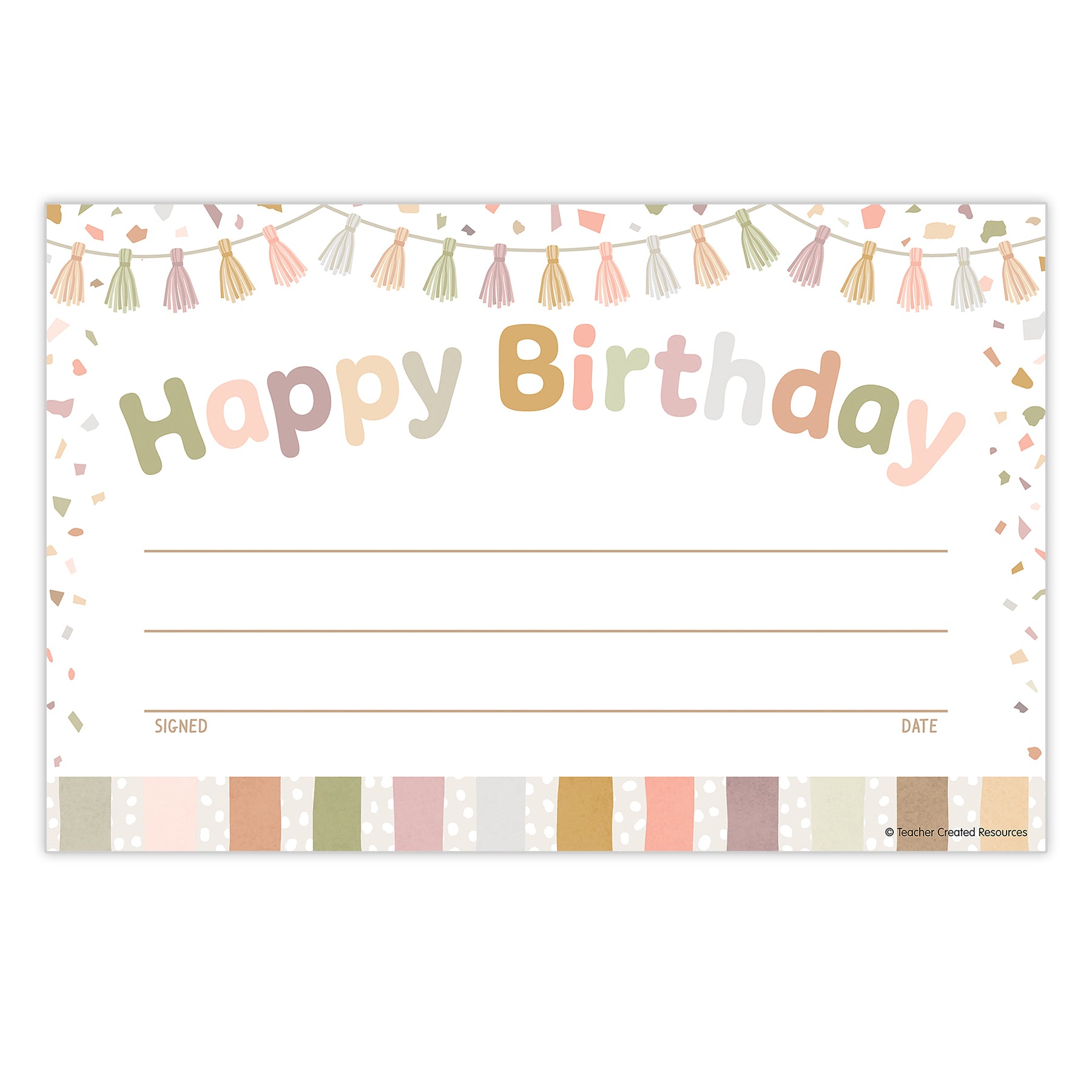 Terrazzo Tones Happy Birthday Awards, 30 Per Pack, 6 Packs