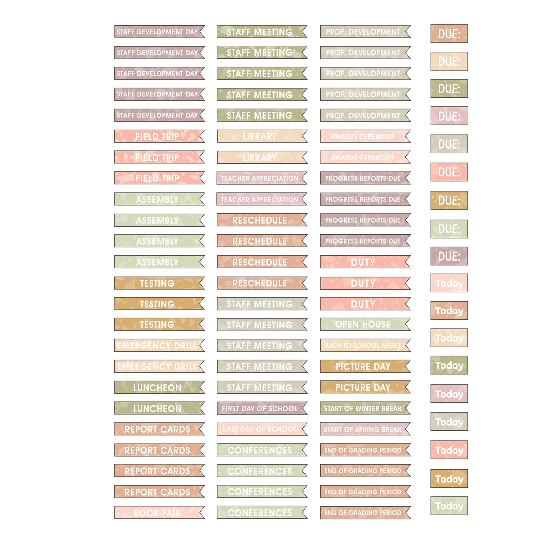 Terrazzo Tones Teacher Planner