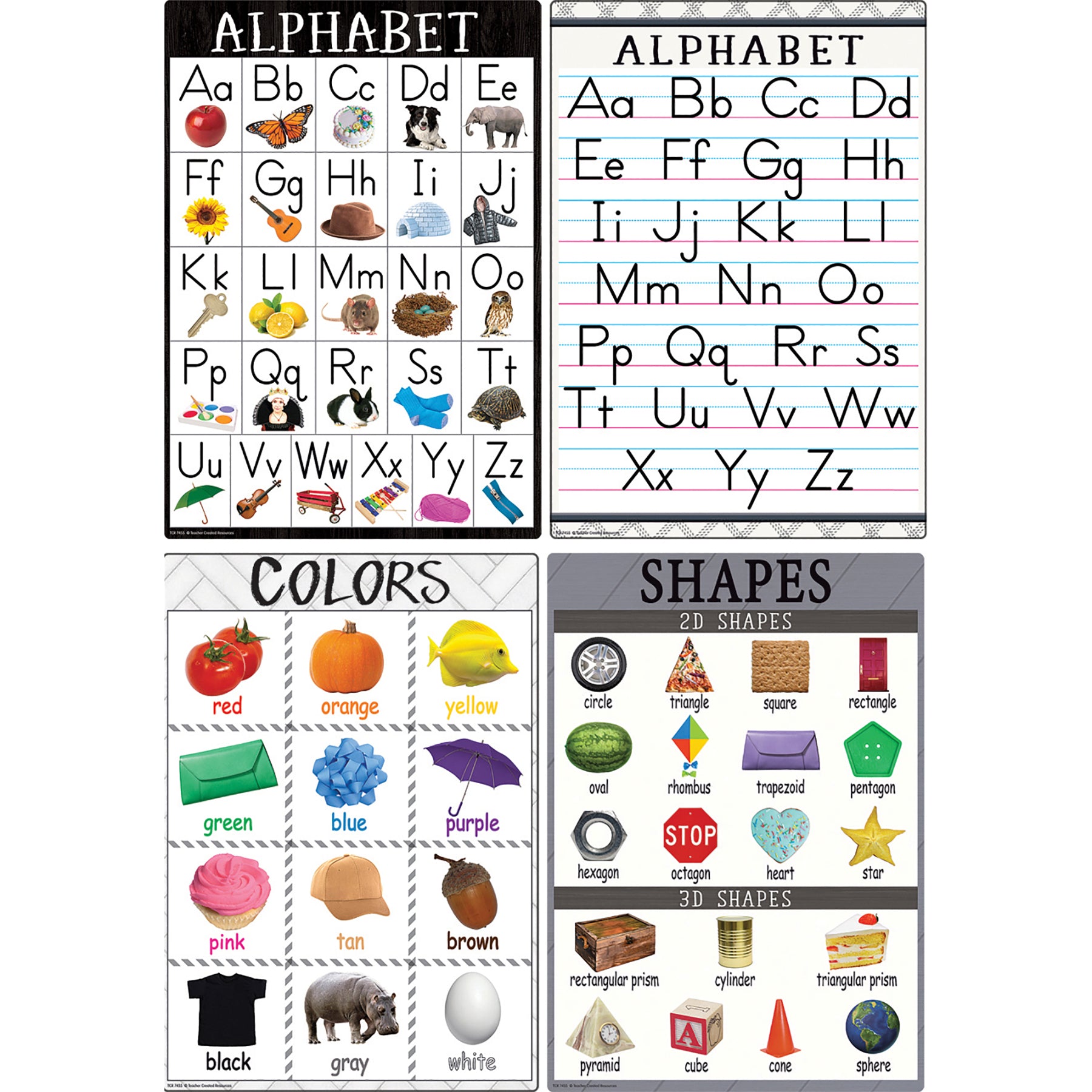 Modern Farmhouse Early Learning Small Poster Pack, 12 Posters