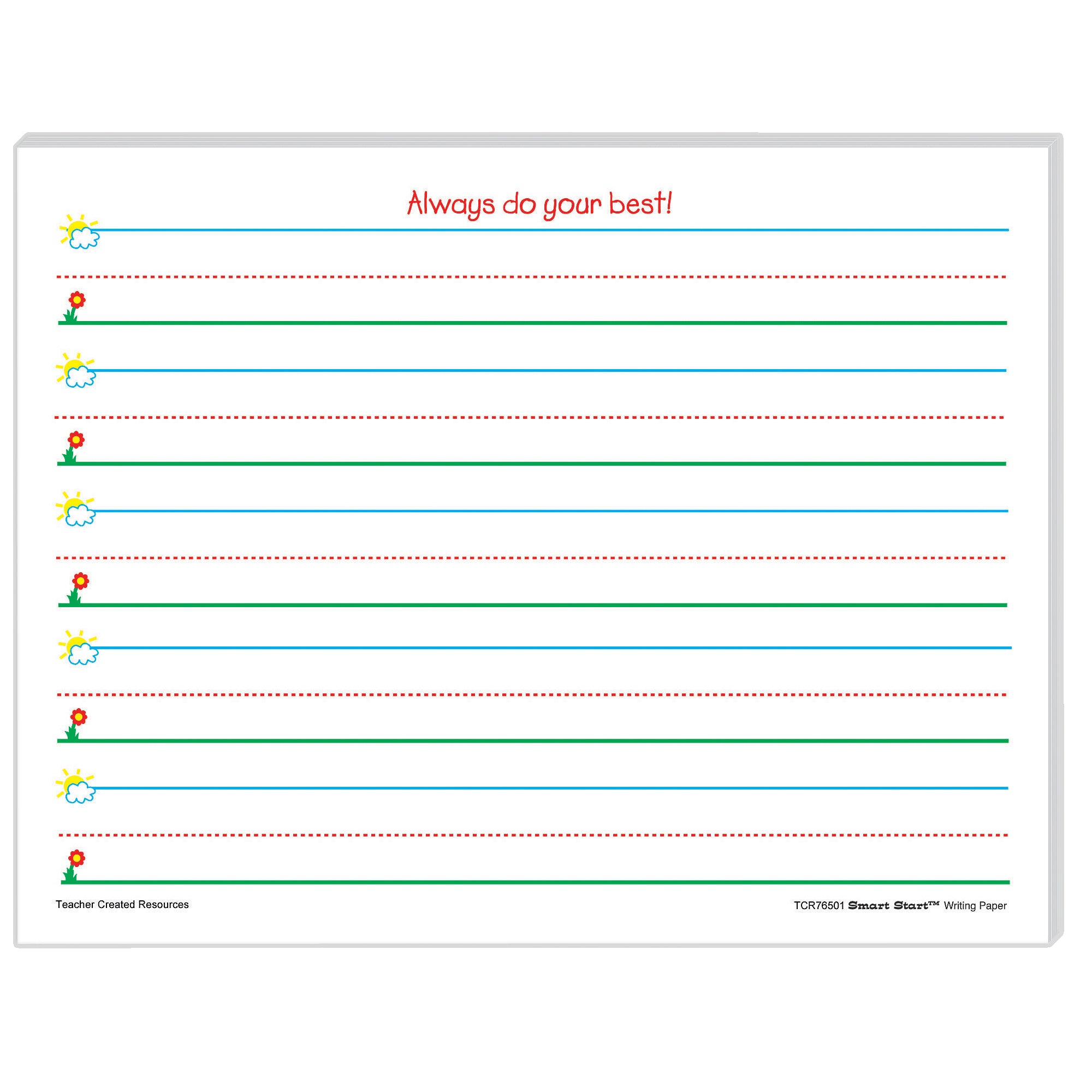 Smart Start K-1 Writing Paper: 100 Sheets Per Pack, 2 Packs