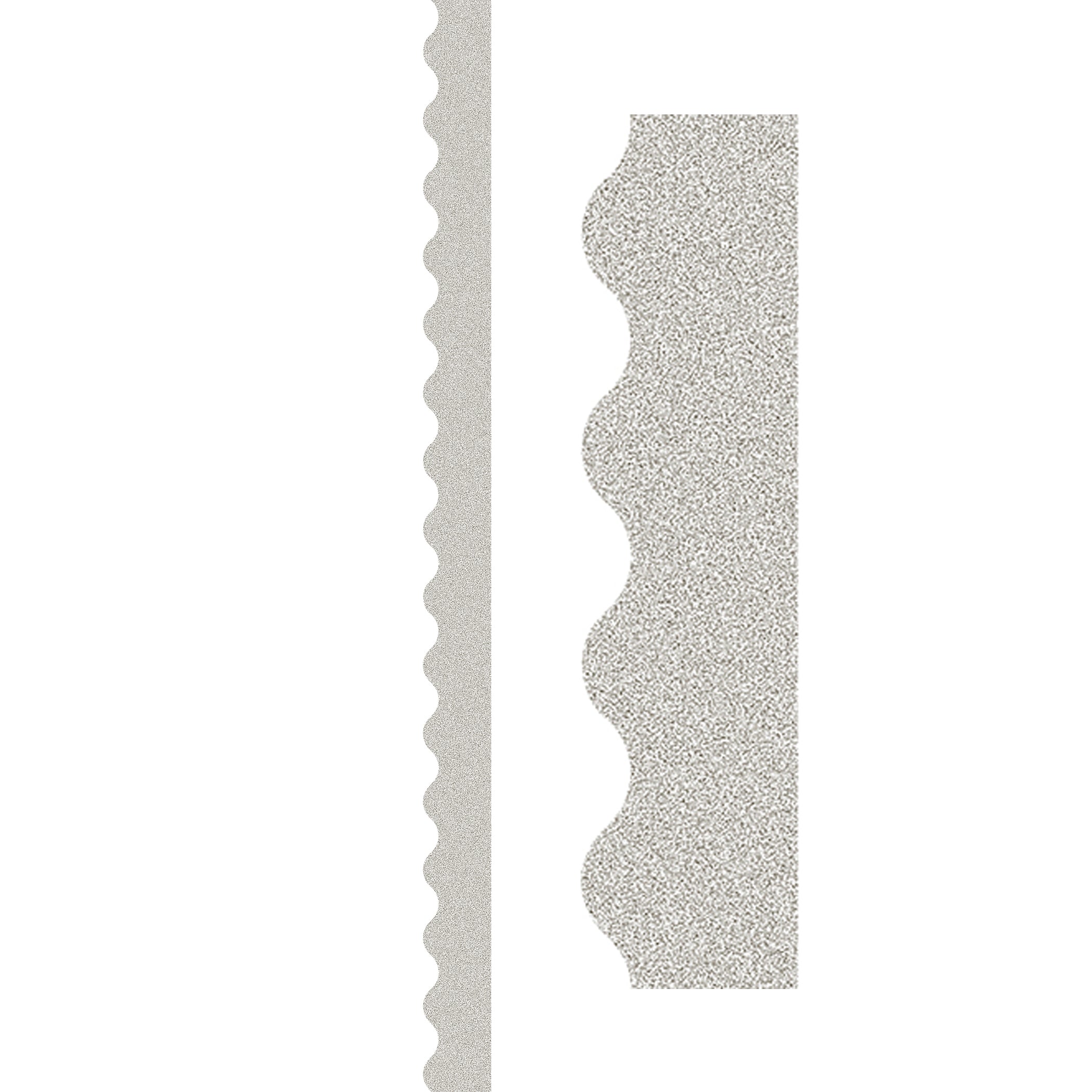 Silver Glitz Scalloped Border Trim, 35 Feet Per Pack, 3 Packs