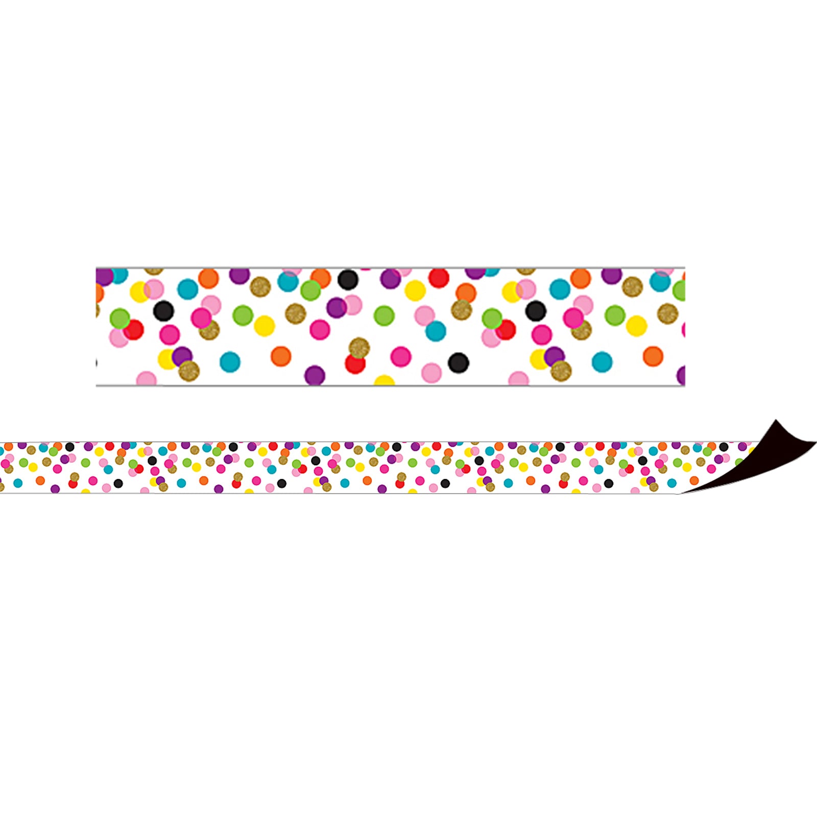 Confetti Magnetic Border, 24 Feet Per Pack, 3 Packs