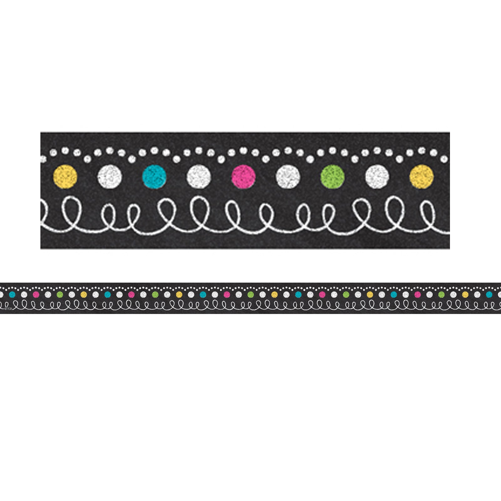 Chalkboard Brights Magnetic Strips, 12 Feet Per Pack, 6 Packs