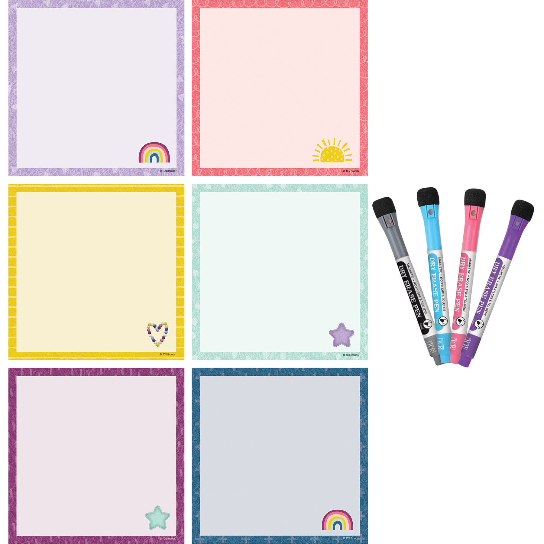 Oh Happy Day Dry-Erase Magnetic Square Notes