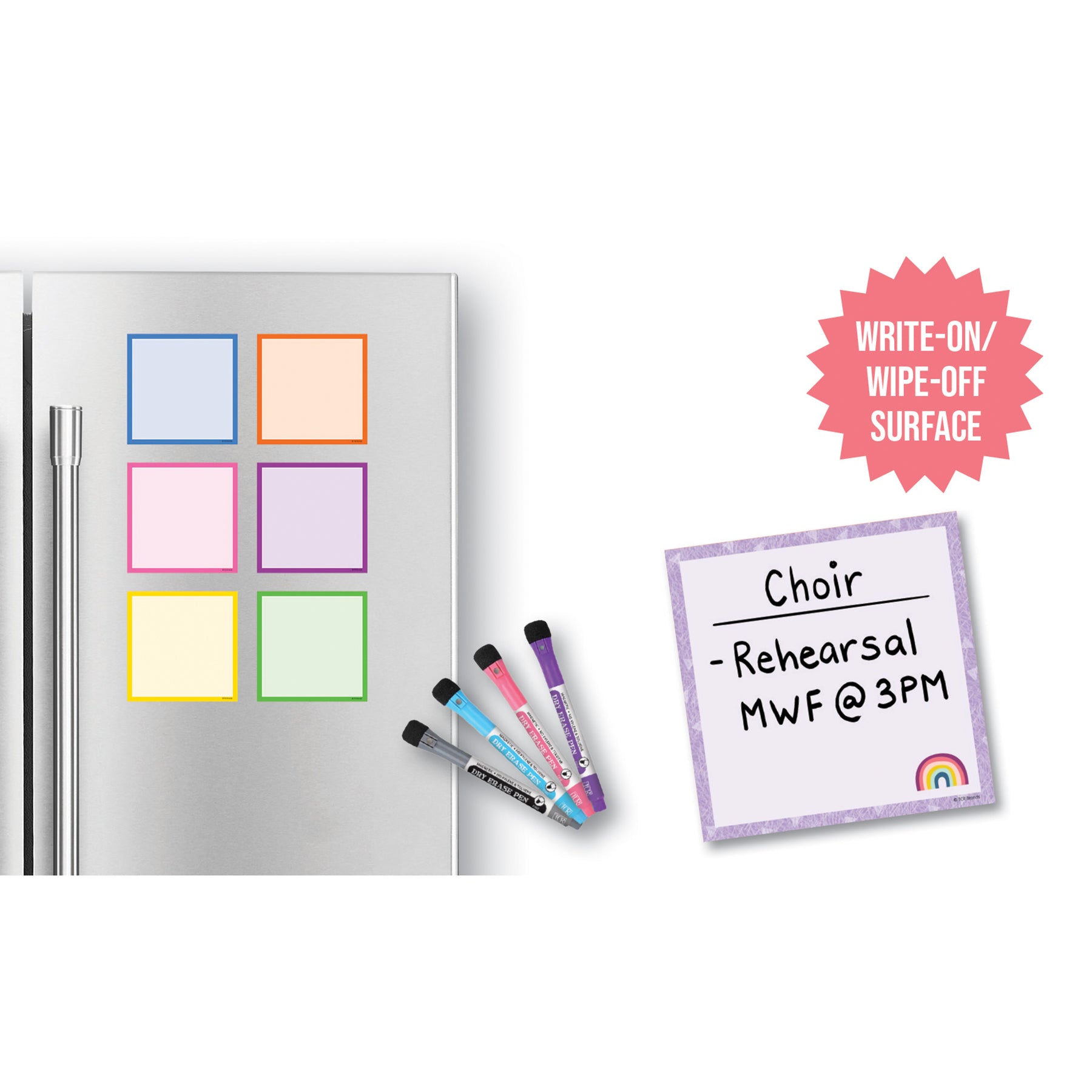 Oh Happy Day Dry-Erase Magnetic Square Notes