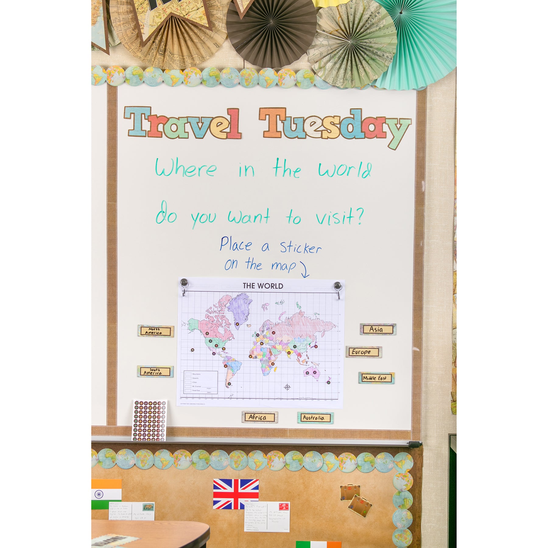 Travel the Map Labels Magnetic Accents, 20 Per Pack, 3 Packs