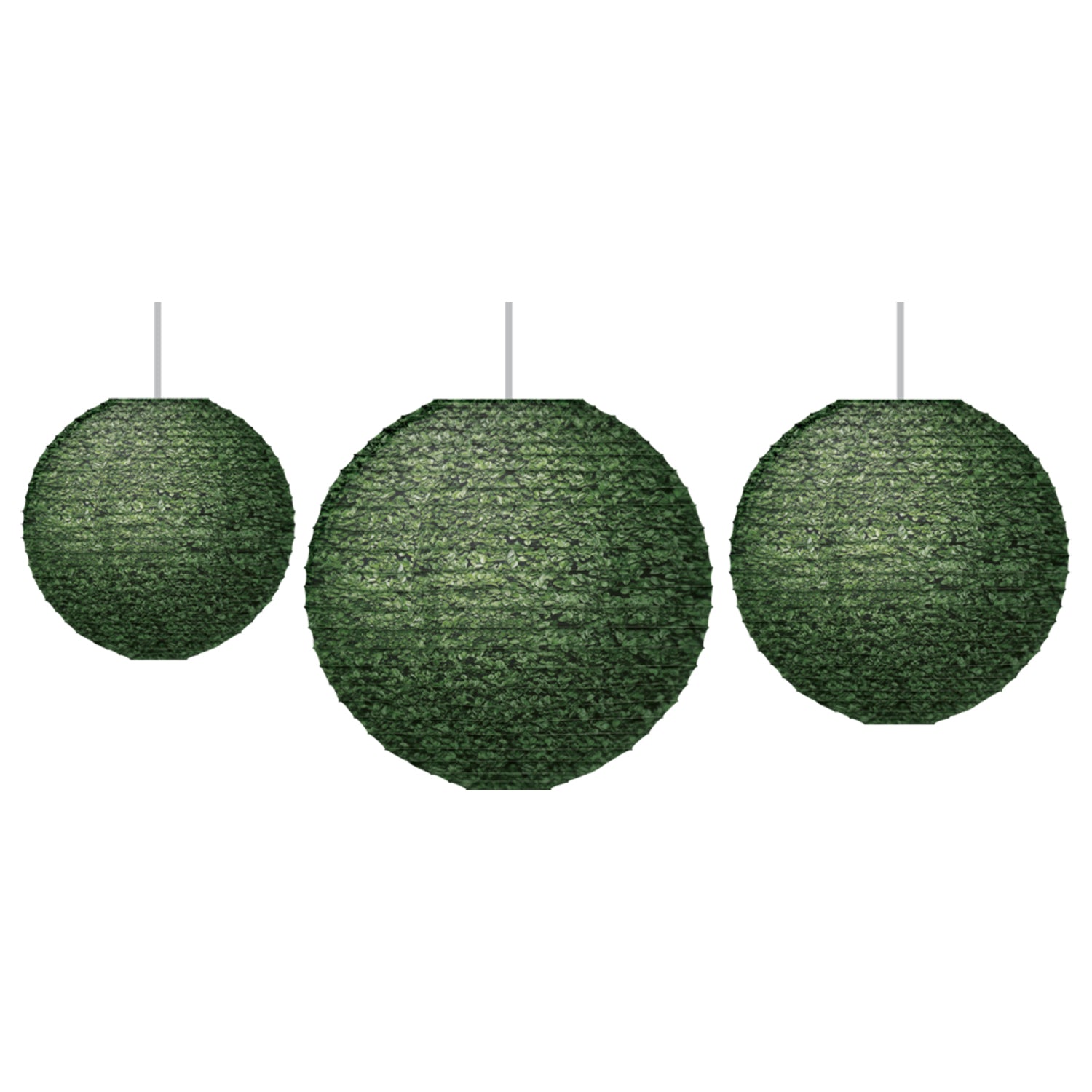 Boxwood Hanging Paper Lanterns, 3 Per Pack, 3 Packs