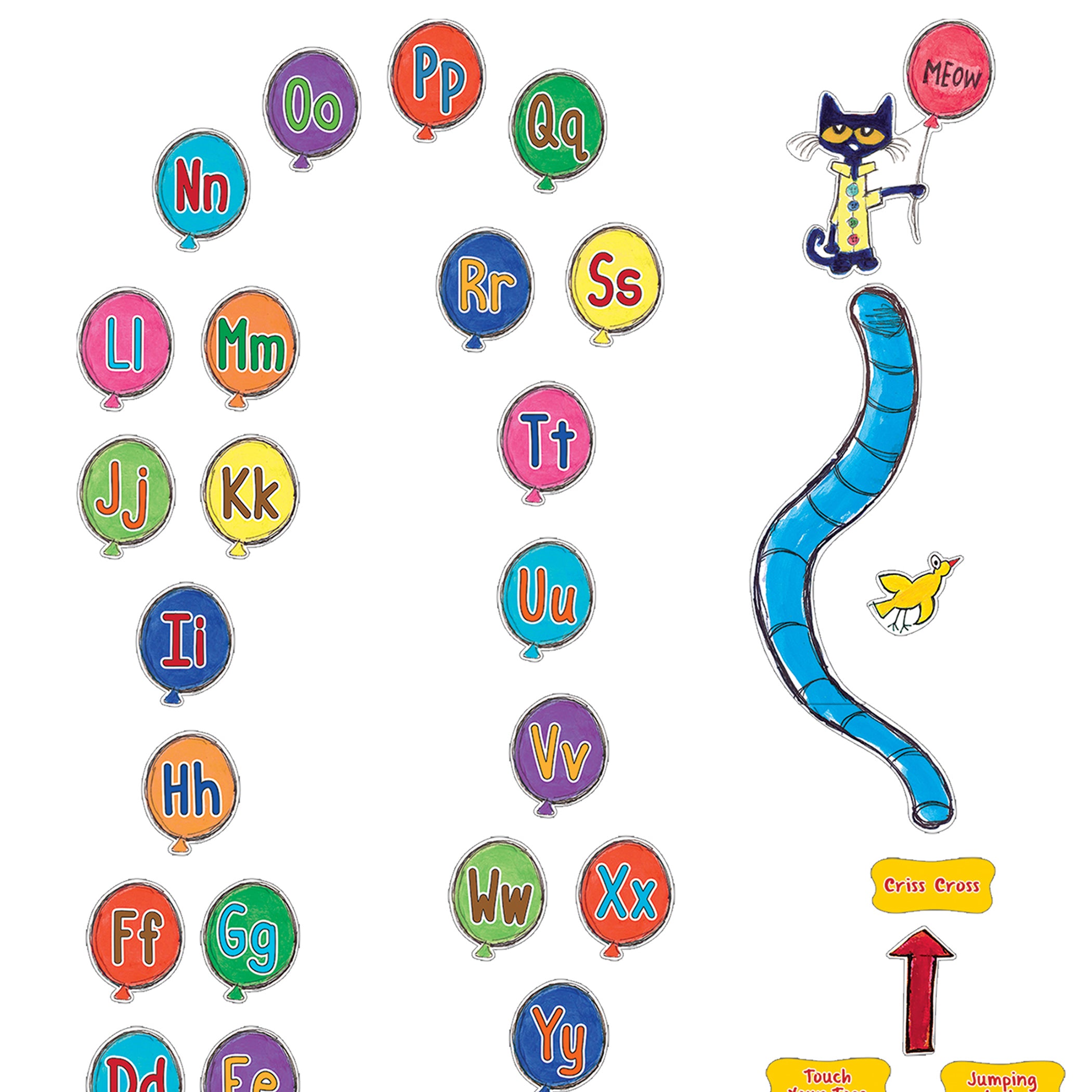 Pete the Cat Alphabet Balloons Sensory Path