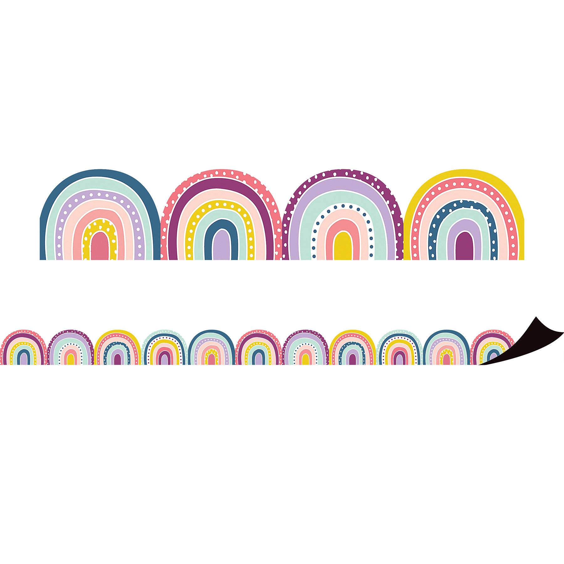 Oh Happy Day Rainbows Magnetic Border, 24 Feet Per Pack, 2 Packs