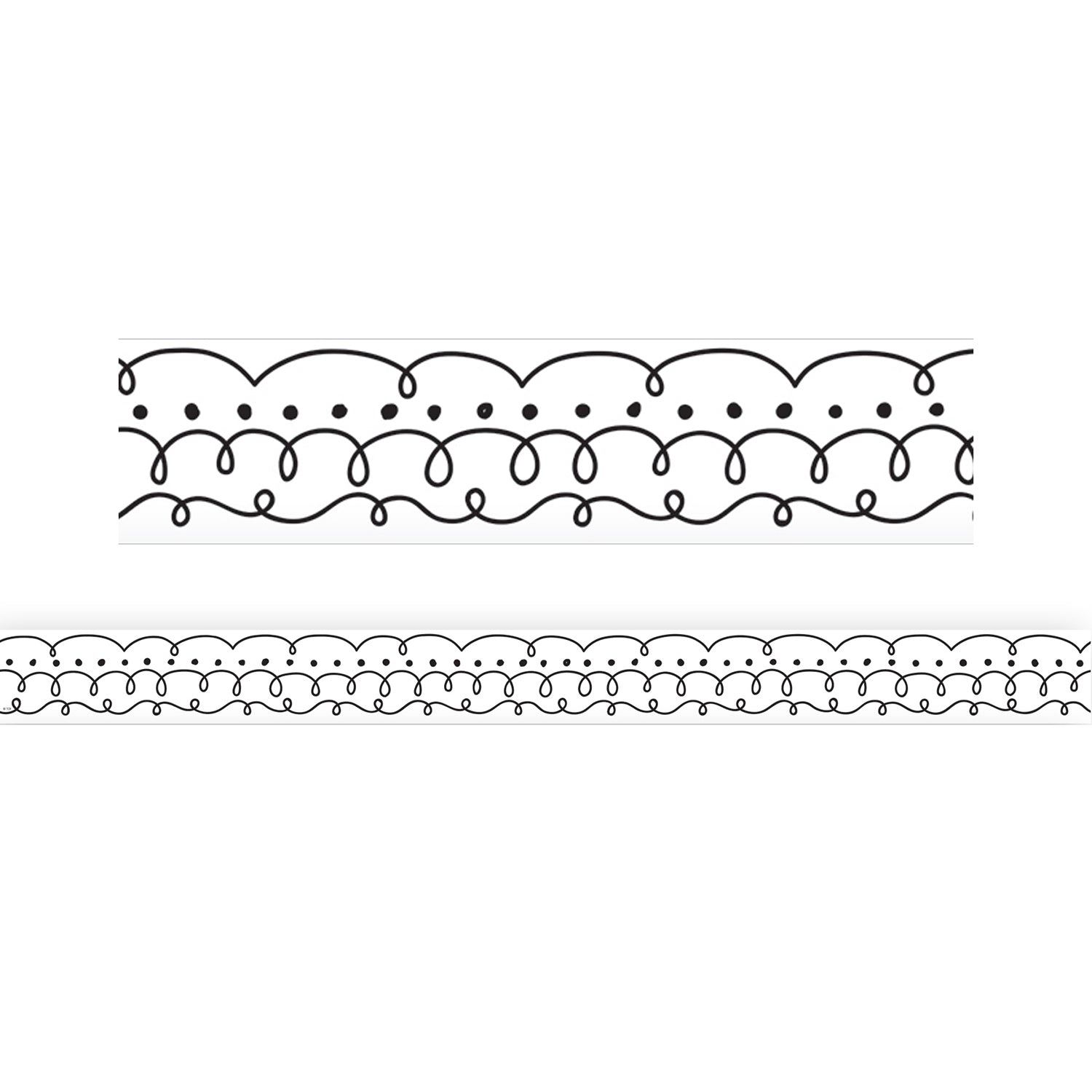 Squiggles and Dots Die-Cut Border Trim, 35 Feet Per Pack, 6 Packs