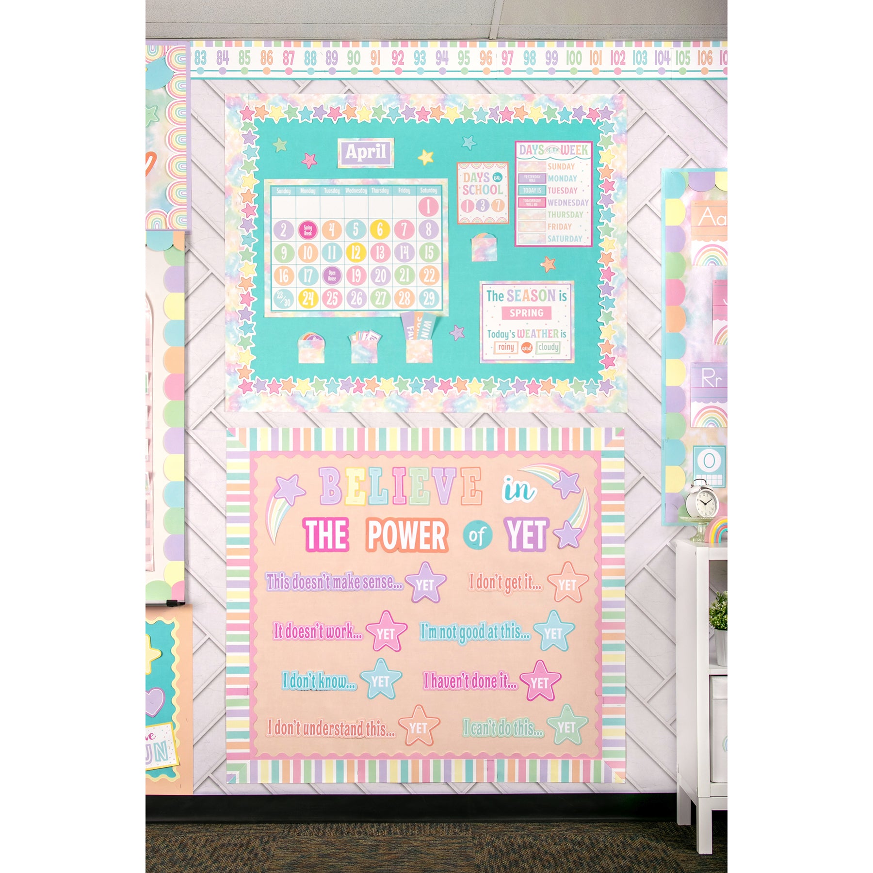 Pastel Pop Calendar Bulletin Board Set