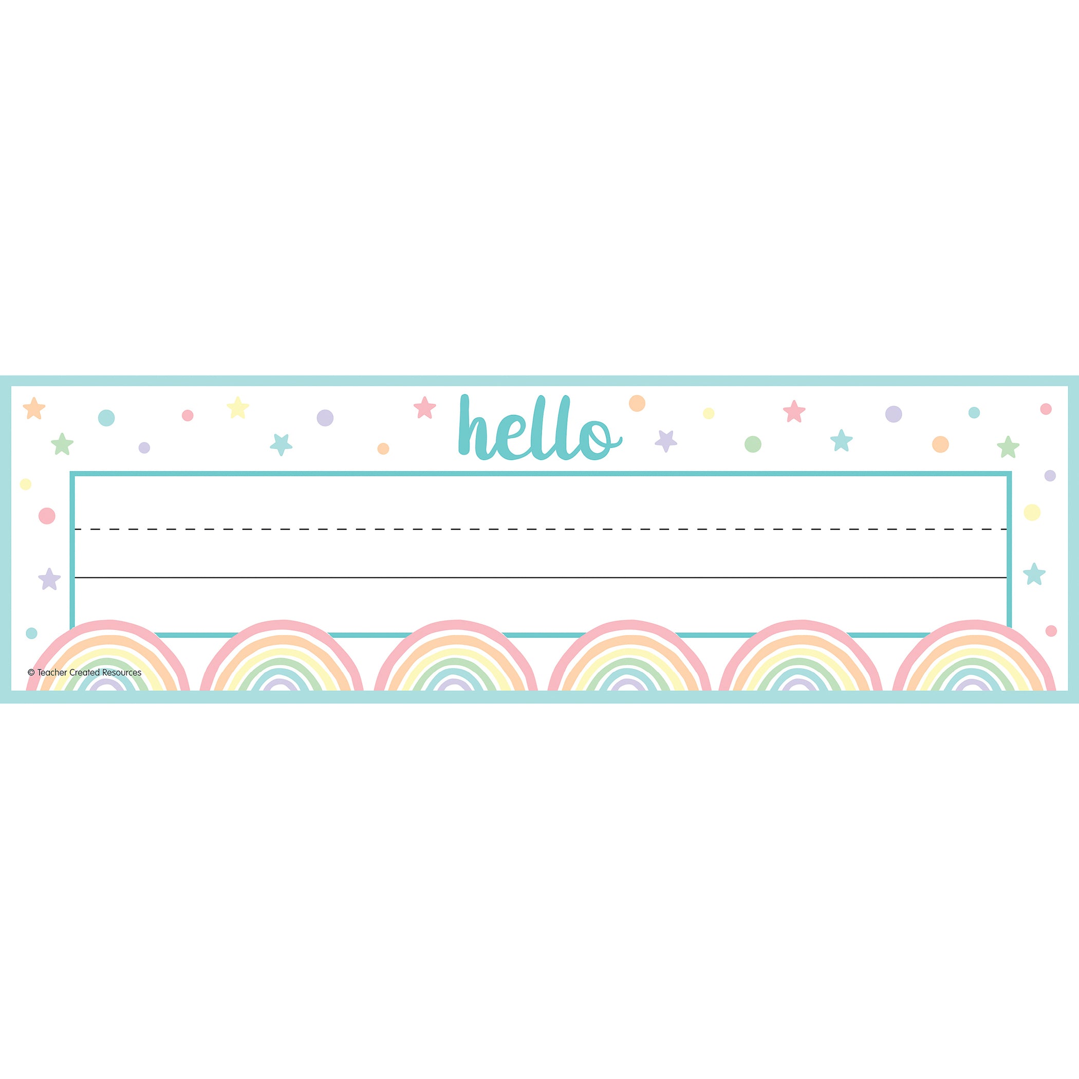 Pastel Pop Flat Name Plates, 36 Per Pack, 6 Packs