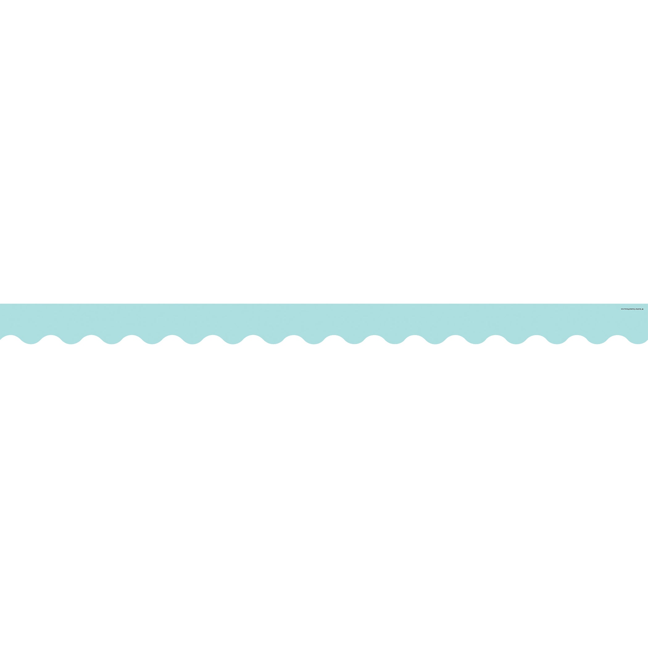 Pastel Blue Scalloped Border Trim, 35 Feet Per Pack, 6 Packs