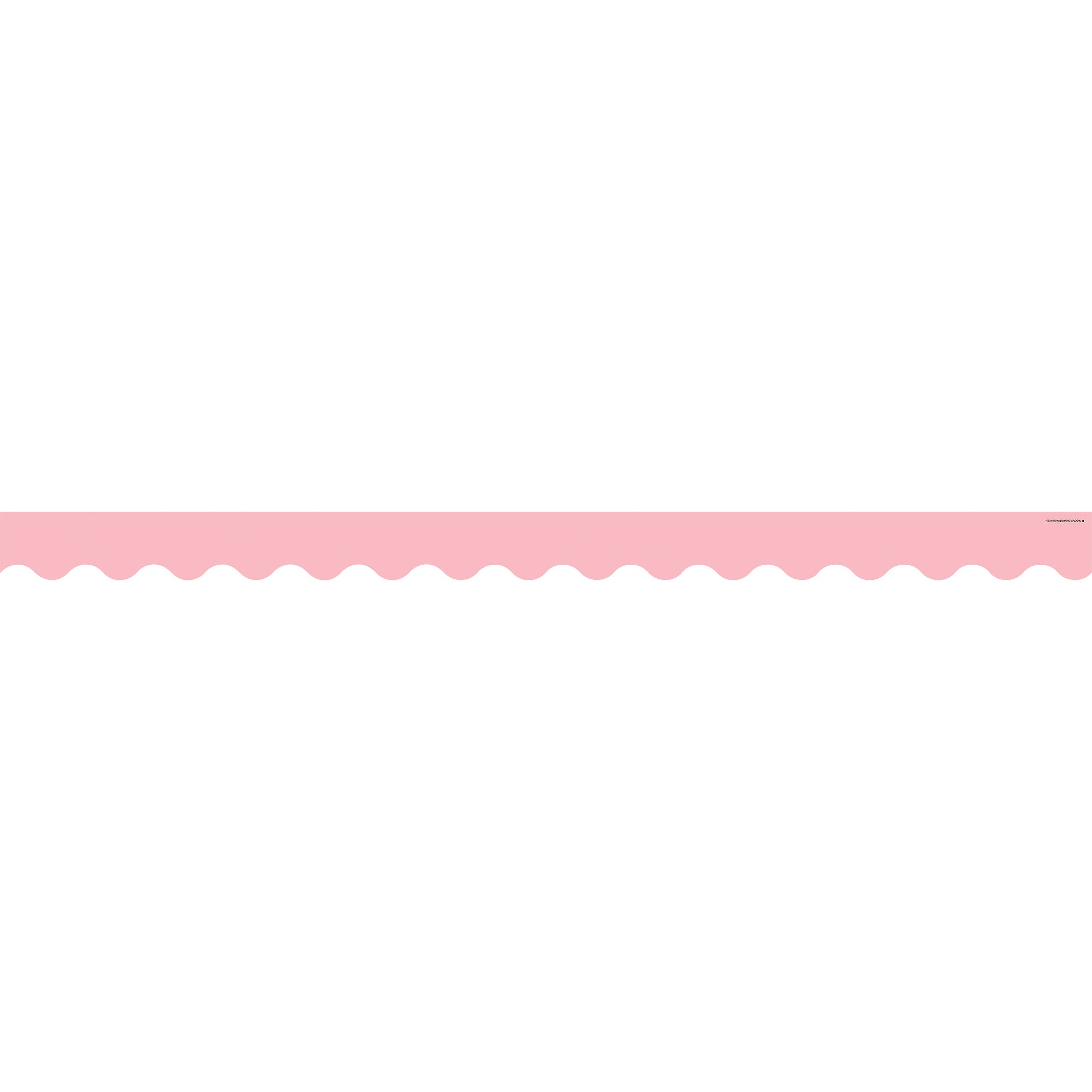 Pastel Pink Scalloped Border Trim, 35 Feet Per Pack, 6 Packs