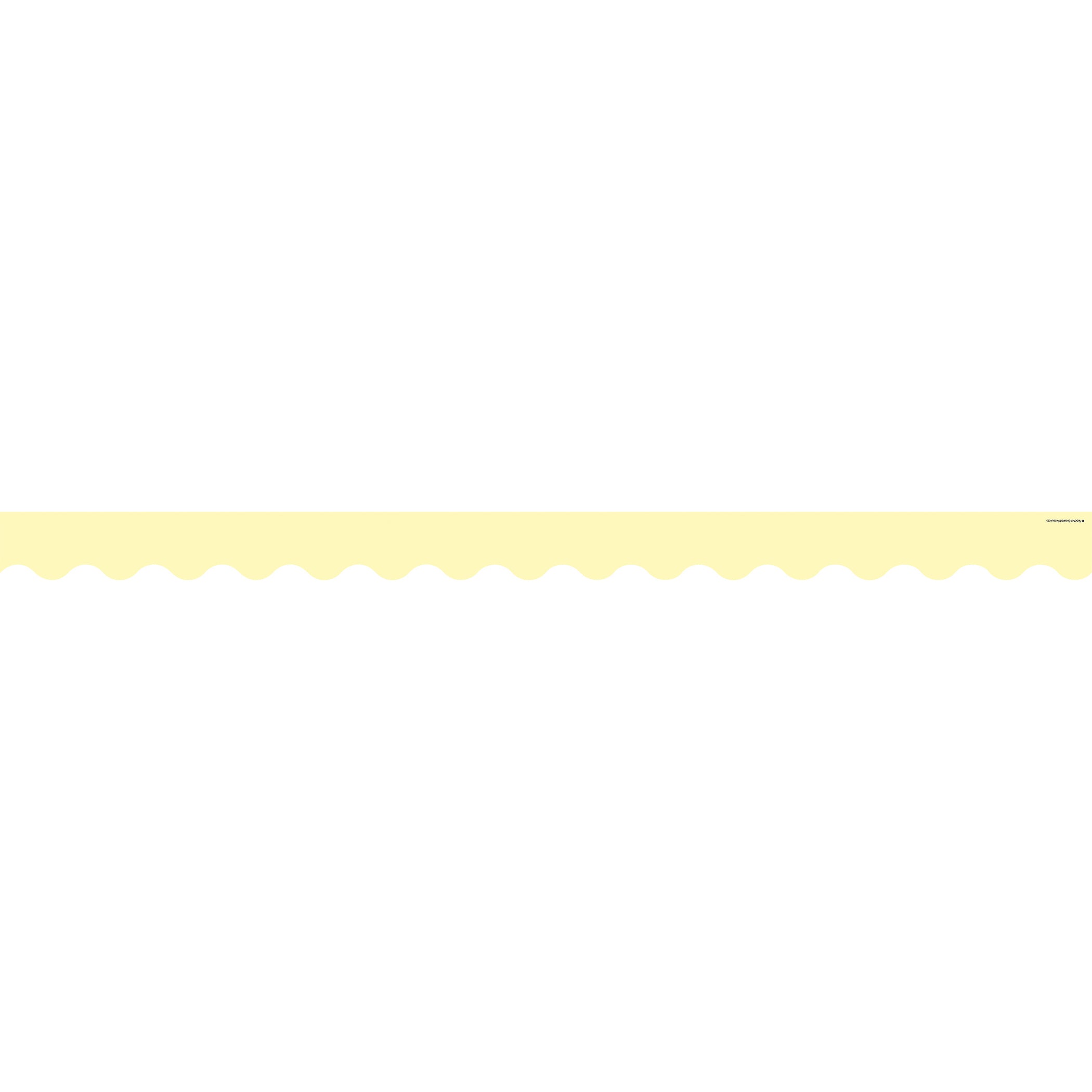 Pastel Yellow Scalloped Border Trim, 35 Feet Per Pack, 6 Packs