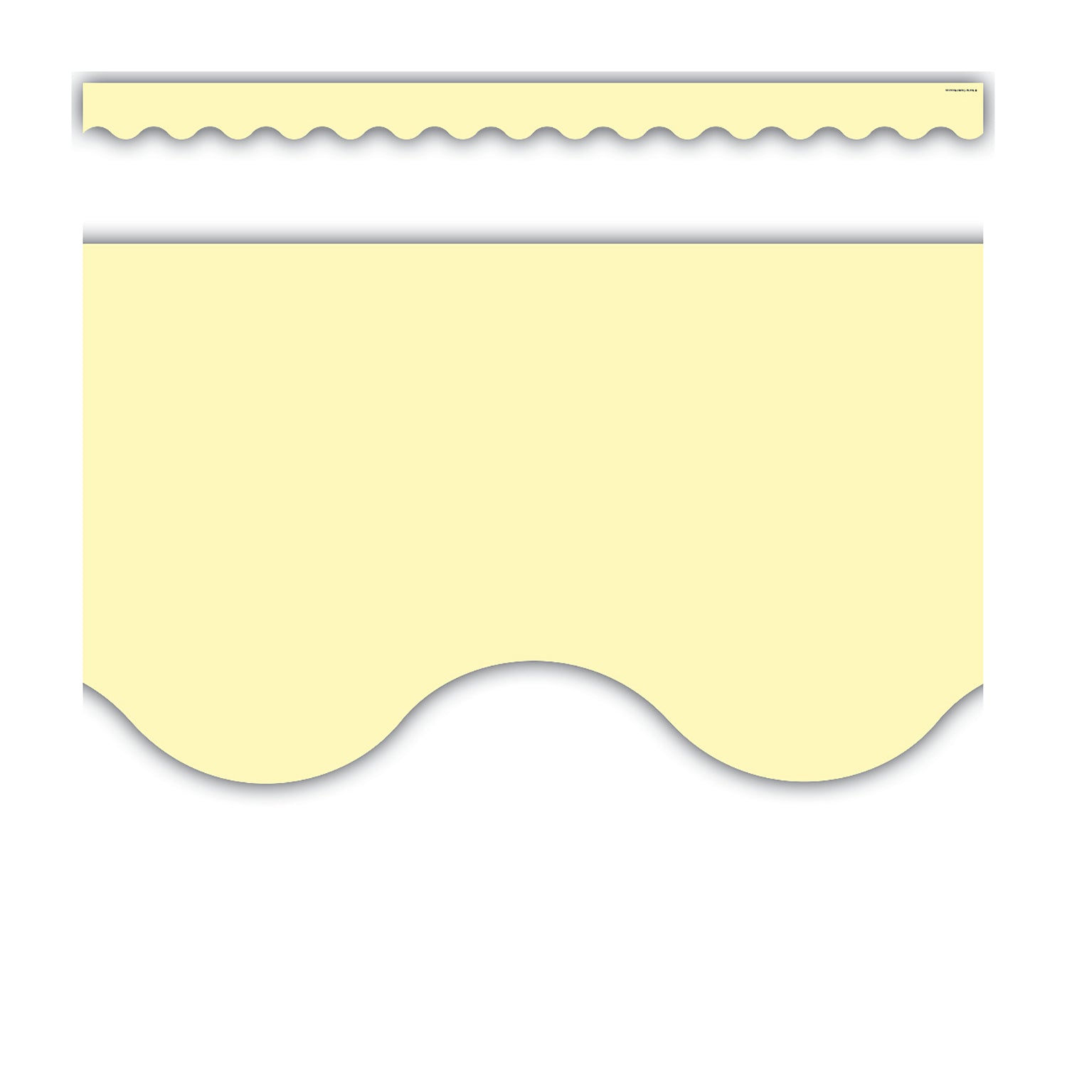 Pastel Yellow Scalloped Border Trim, 35 Feet Per Pack, 6 Packs