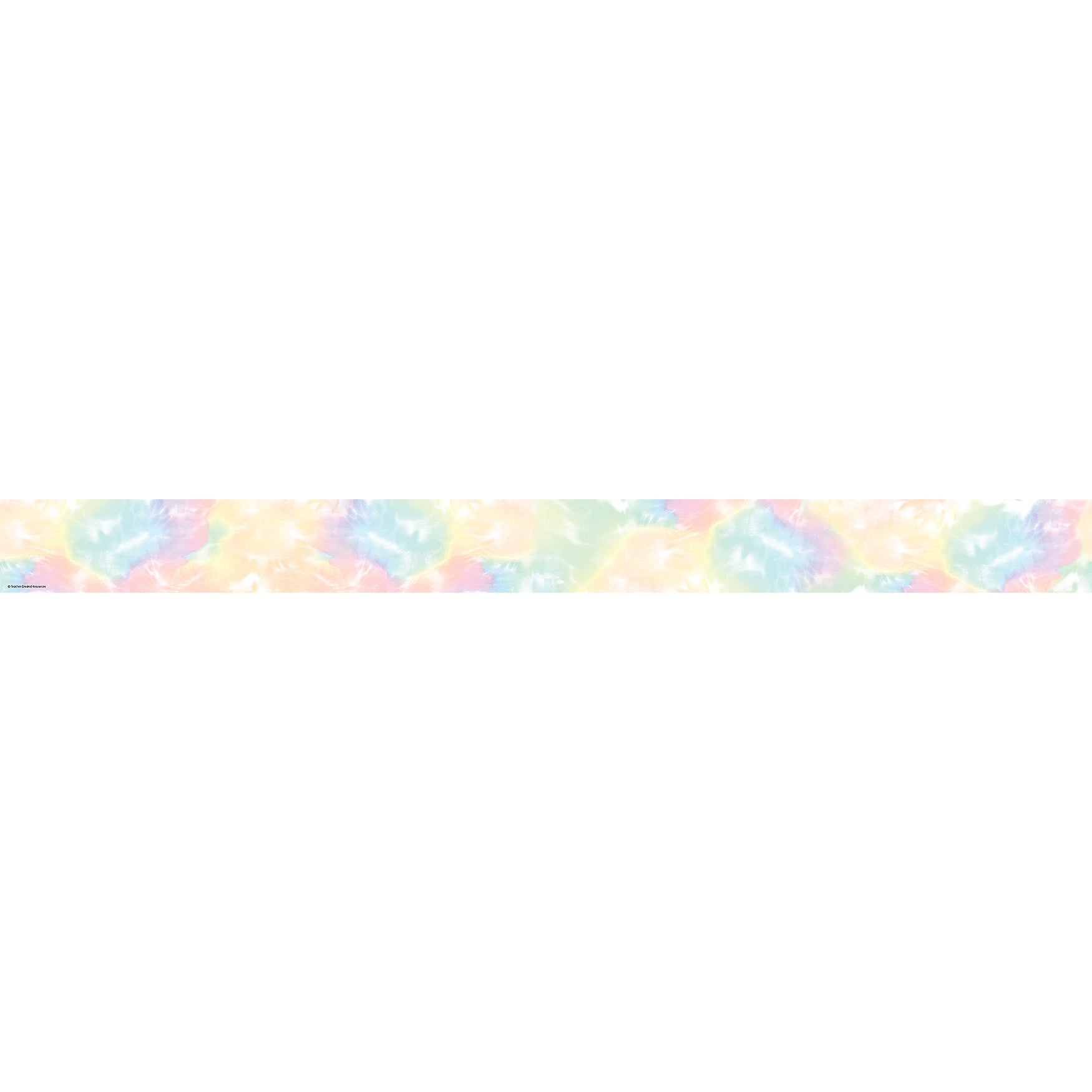 Pastel Pop Tie-Dye Straight Border Trim, 35 Feet Per Pack, 6 Packs