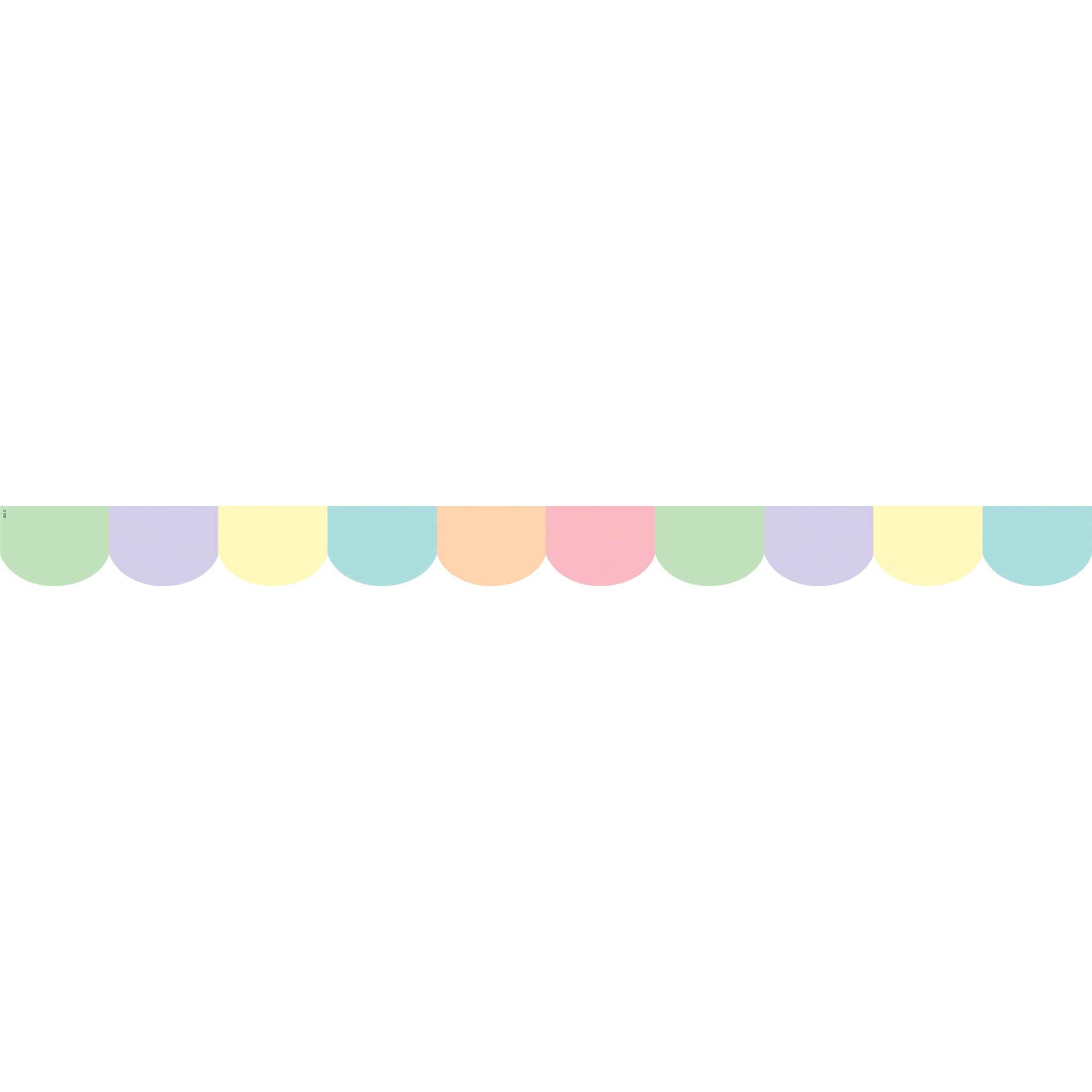 Pastel Pop Scalloped Border Trim, 35 Feet Per Pack, 6 Packs