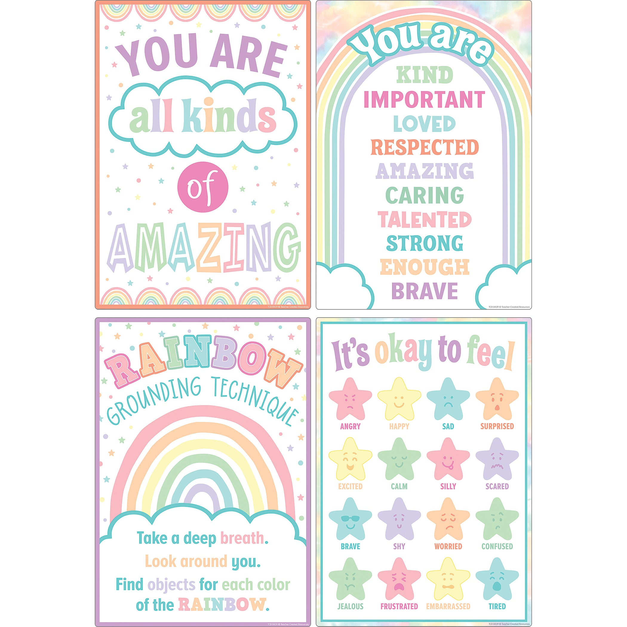 Pastel Pop Calming Strategies Small Poster 12-Pack