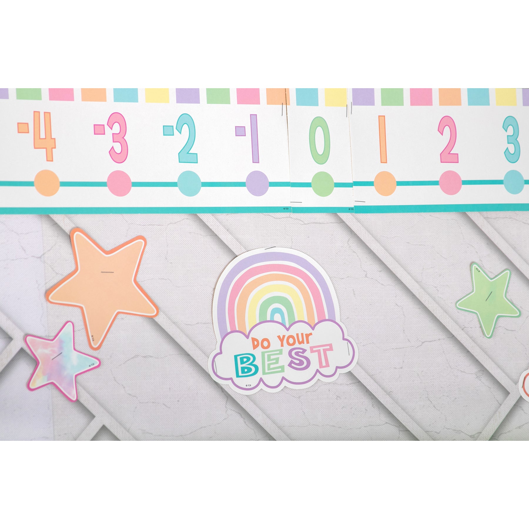 Pastel Pop Number Line Bulletin Board (-20 to +120)