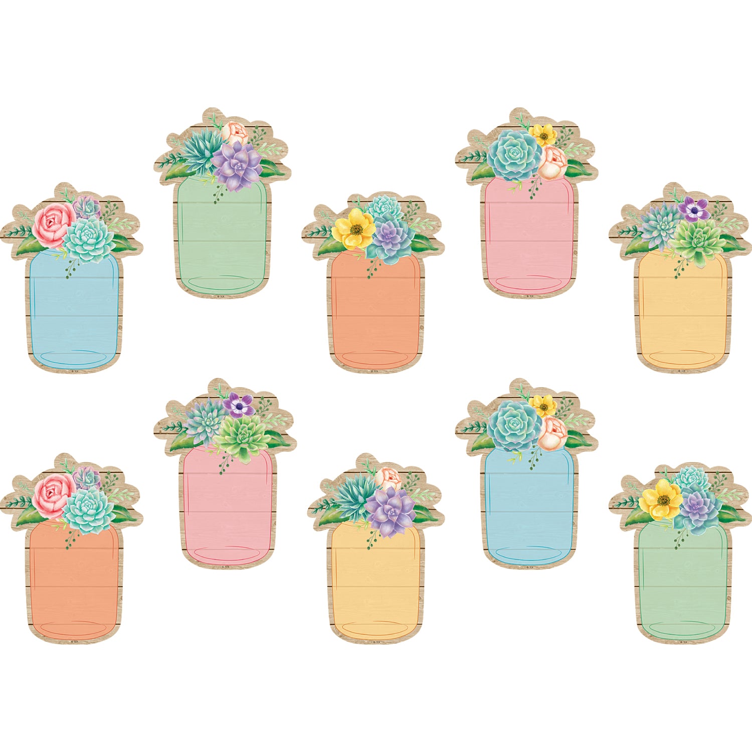 Rustic Bloom Mason Jars Accents, 30 Per Pack, 3 Packs