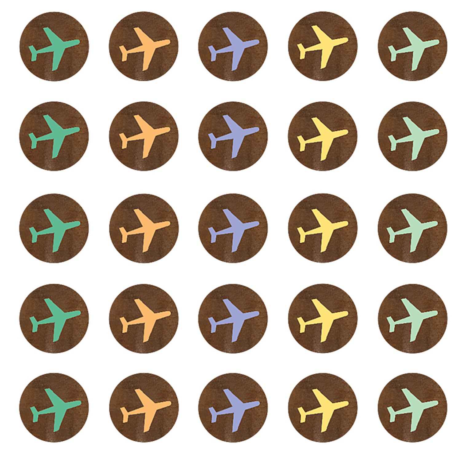 Travel the Map Airplanes Mini Stickers, 378 Per Pack, 12 Packs