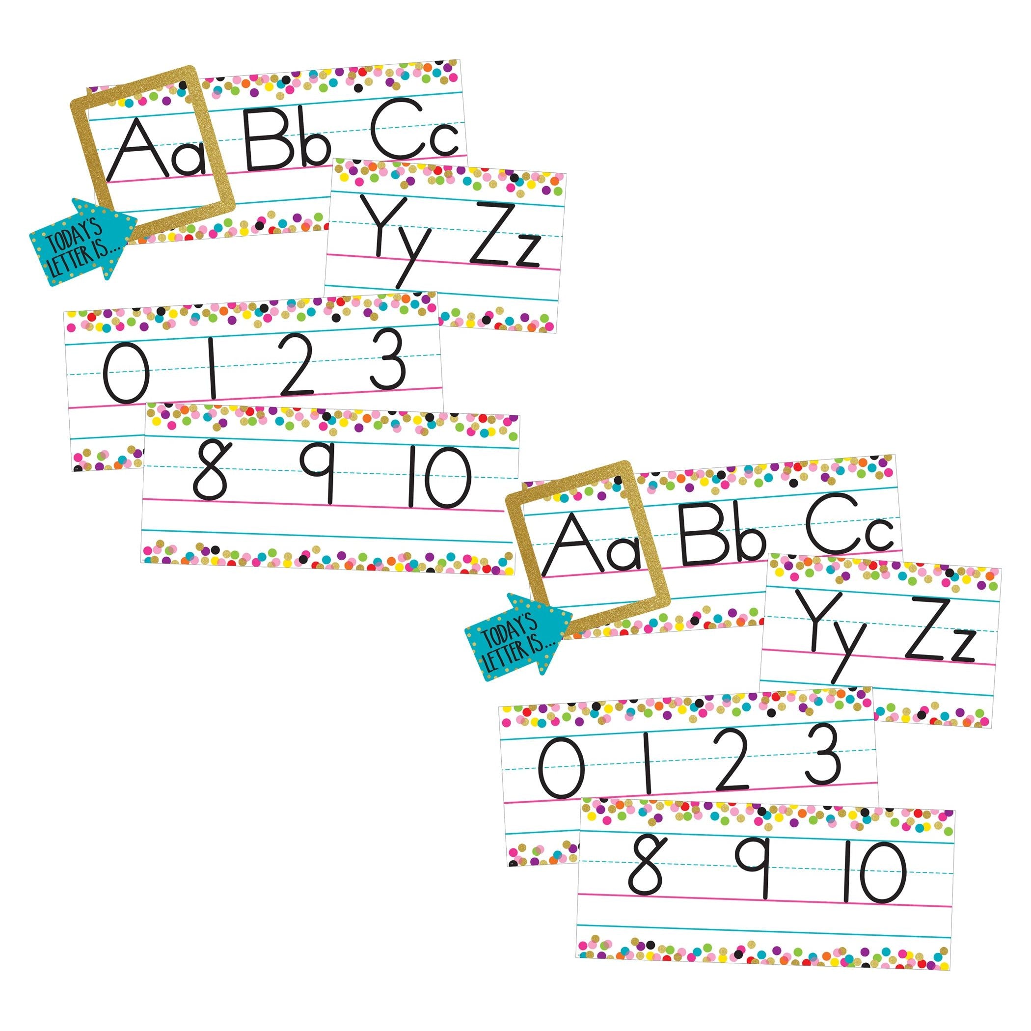 Confetti Alphabet Line Bulletin Board Set, 2 Sets