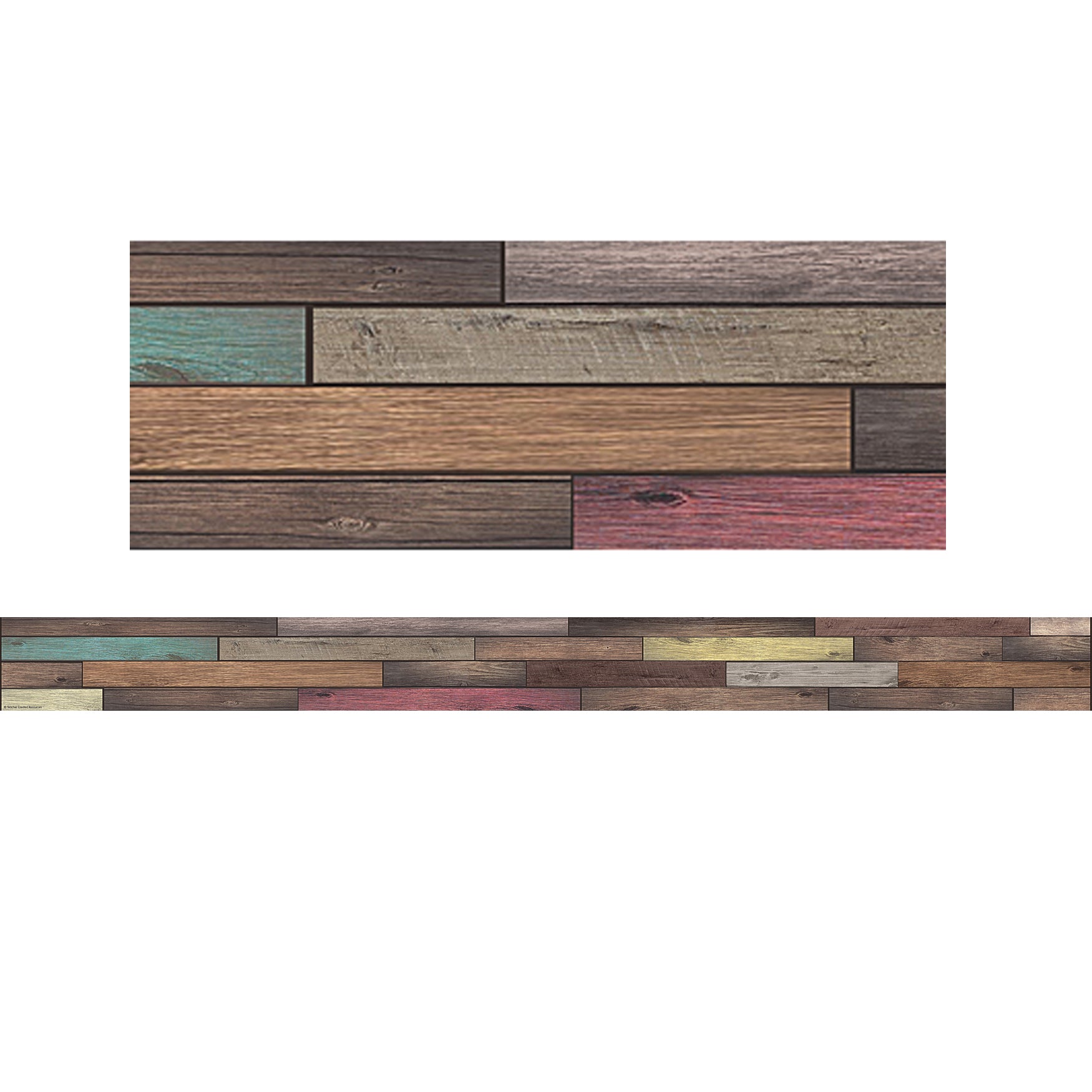 Home Sweet Classroom Reclaimed Wood Design Border Trim, 35 Feet Per Pack, 6 Packs