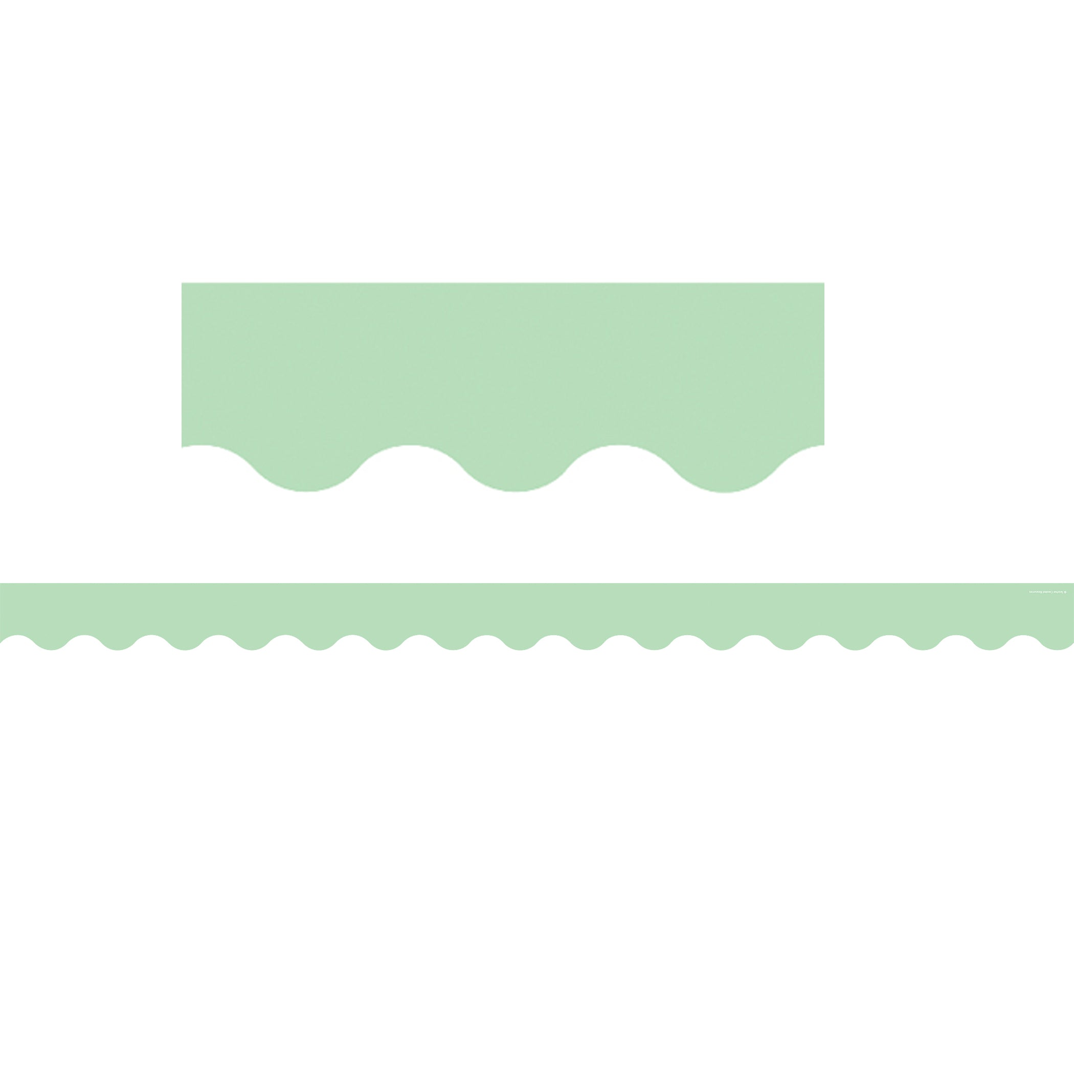 Mint Green Scalloped Border Trim, 35 Feet Per Pack, 6 Packs