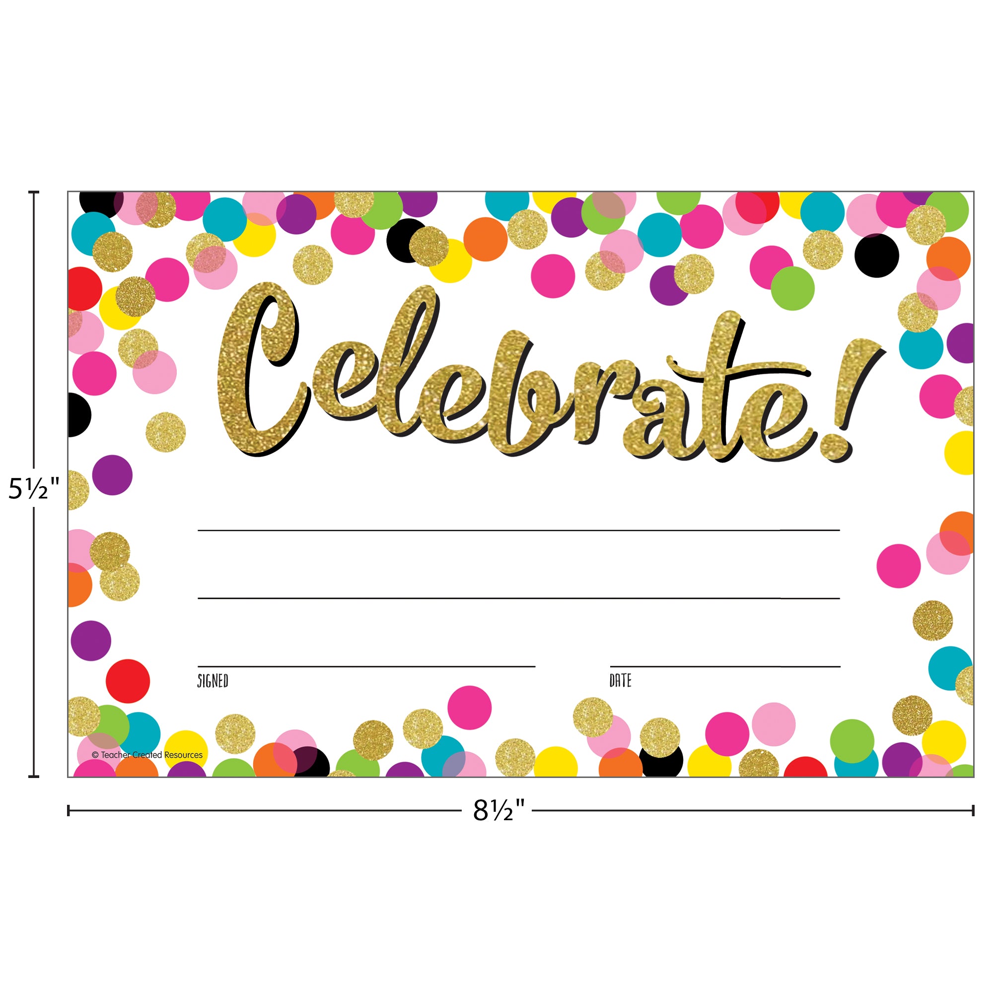 Confetti Celebrate! Awards, 25 Per Pack, 6 Packs