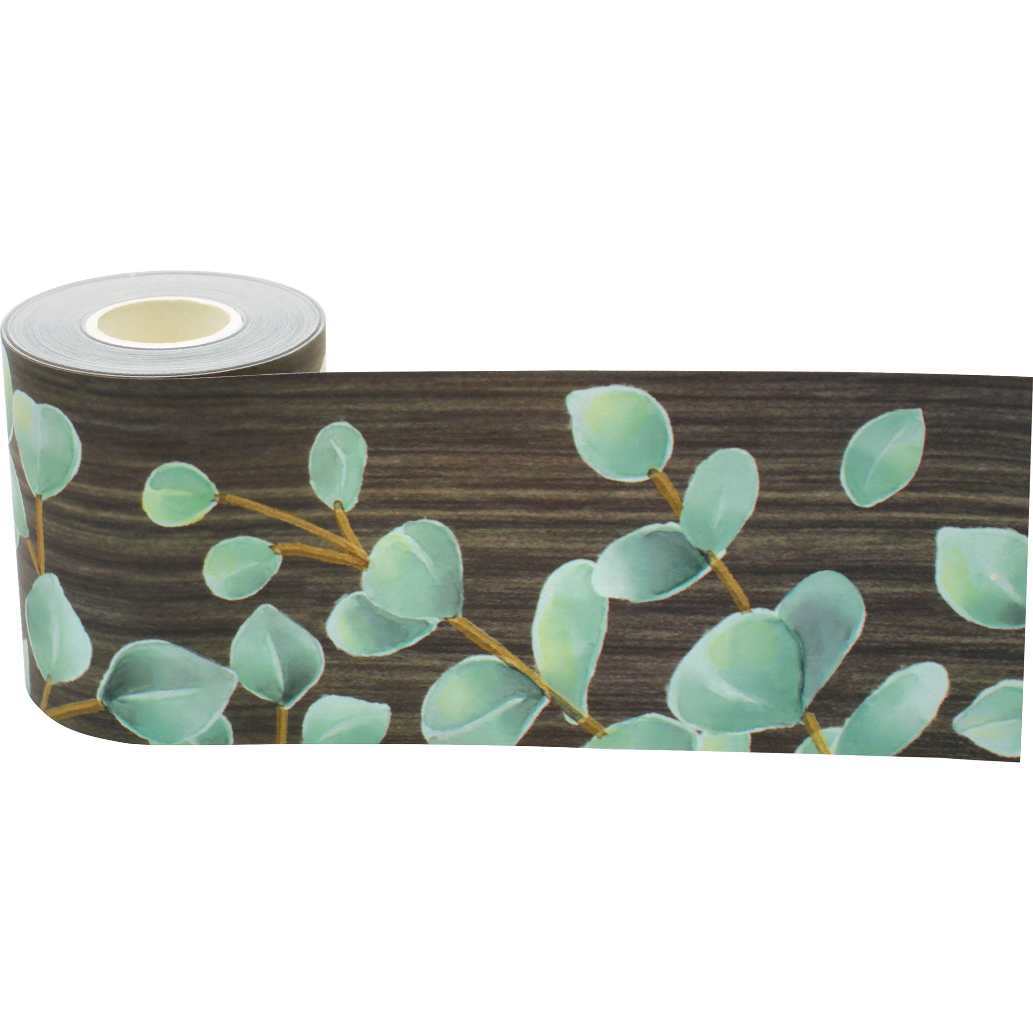 Eucalyptus Straight Rolled Border Trim, 50 Feet Per Roll, Pack of 3