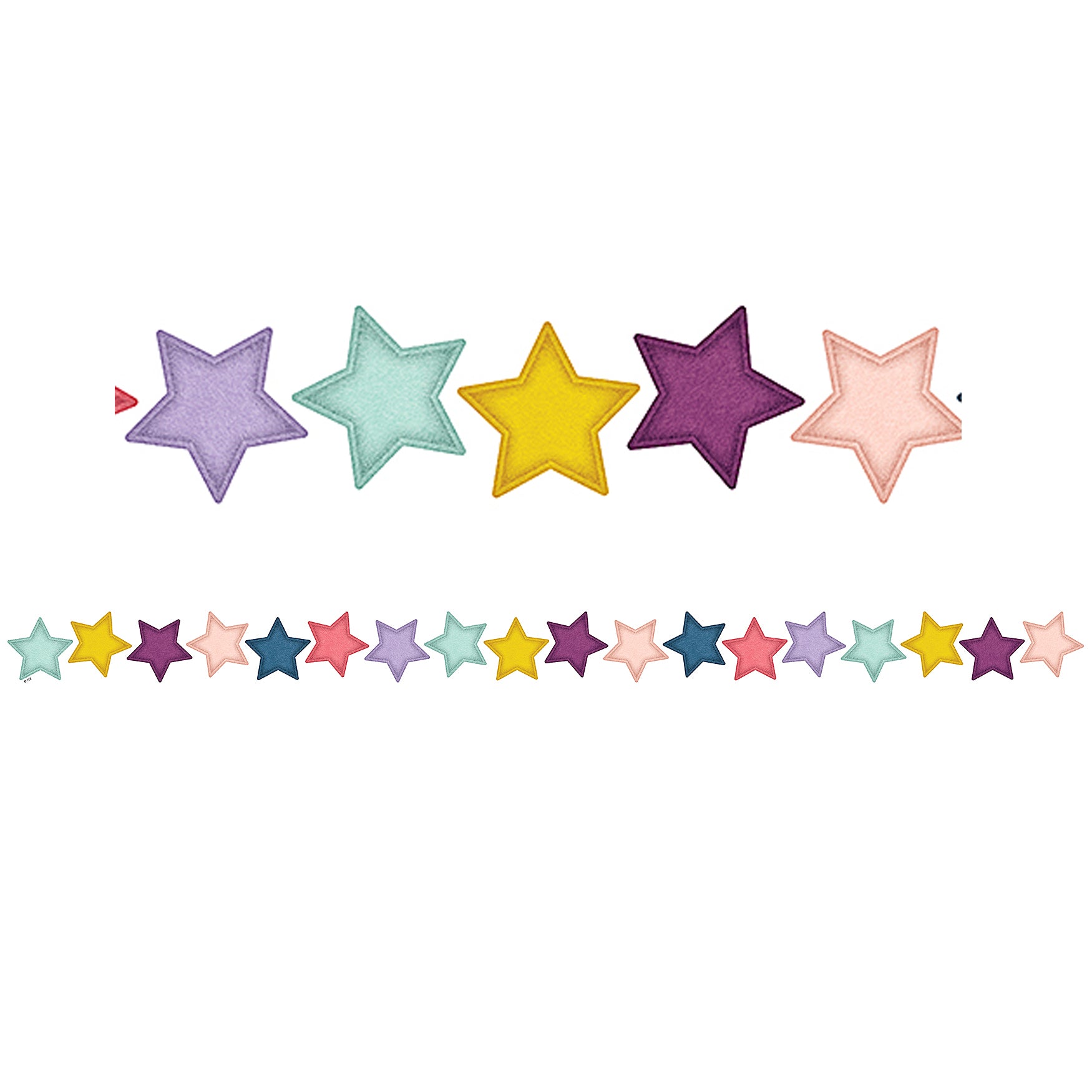 Oh Happy Day Stars Die-Cut Border Trim, 35 Feet, 6 Packs