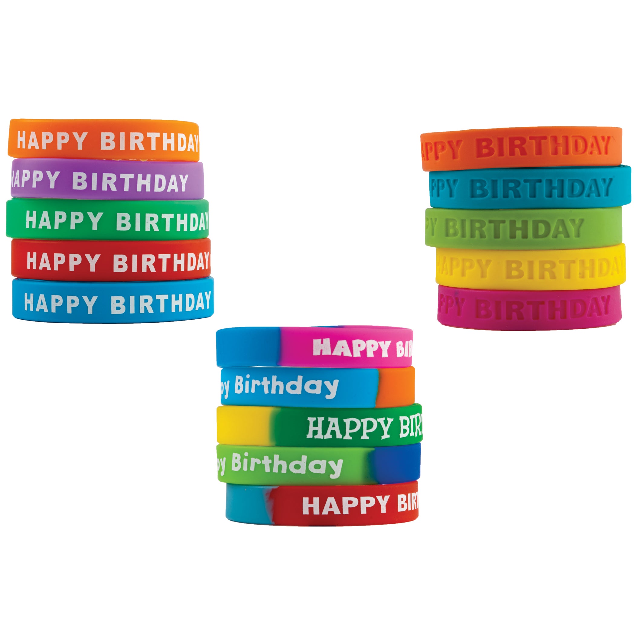 Happy Birthday Wristband Classroom Super Pack, 30 Per Pack, 2 Packs