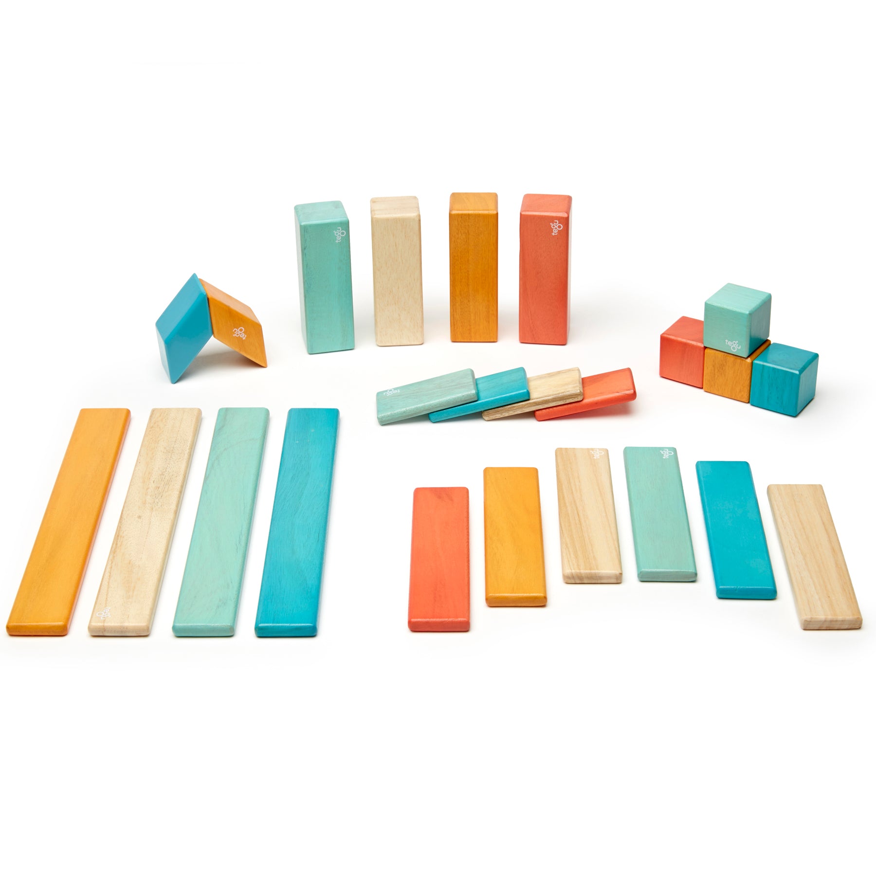 Magnetic Wooden Blocks, Sunset, 24 Pieces