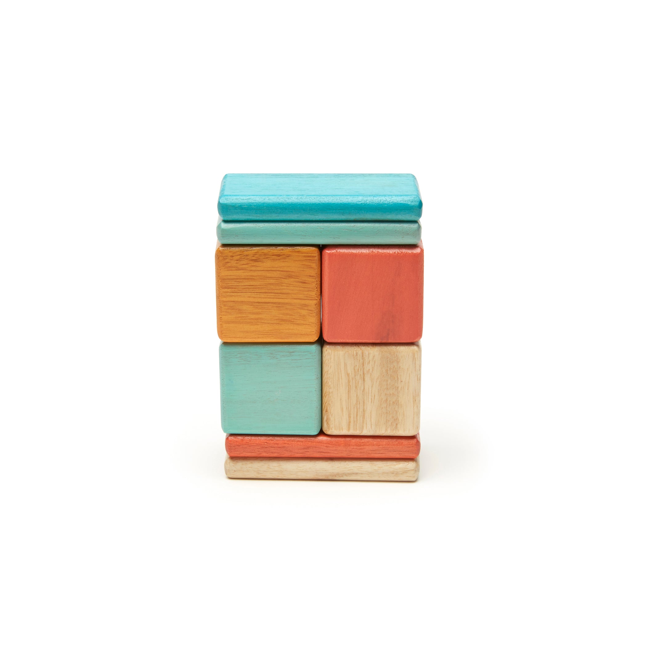 Magnetic Wooden Blocks, Sunset, 8-Piece Pocket Pouch