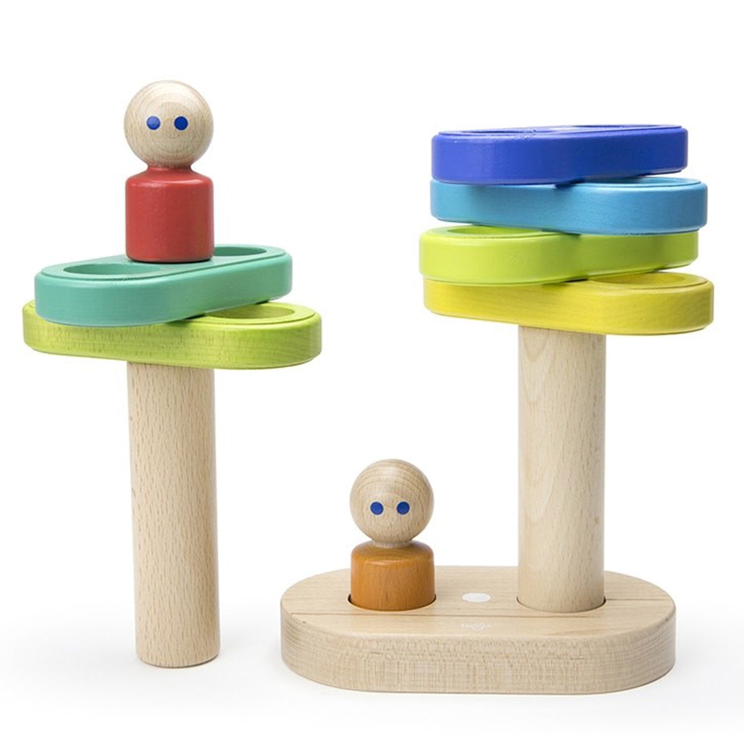 Magnetic Floating Wooden Stacker, Rainbow