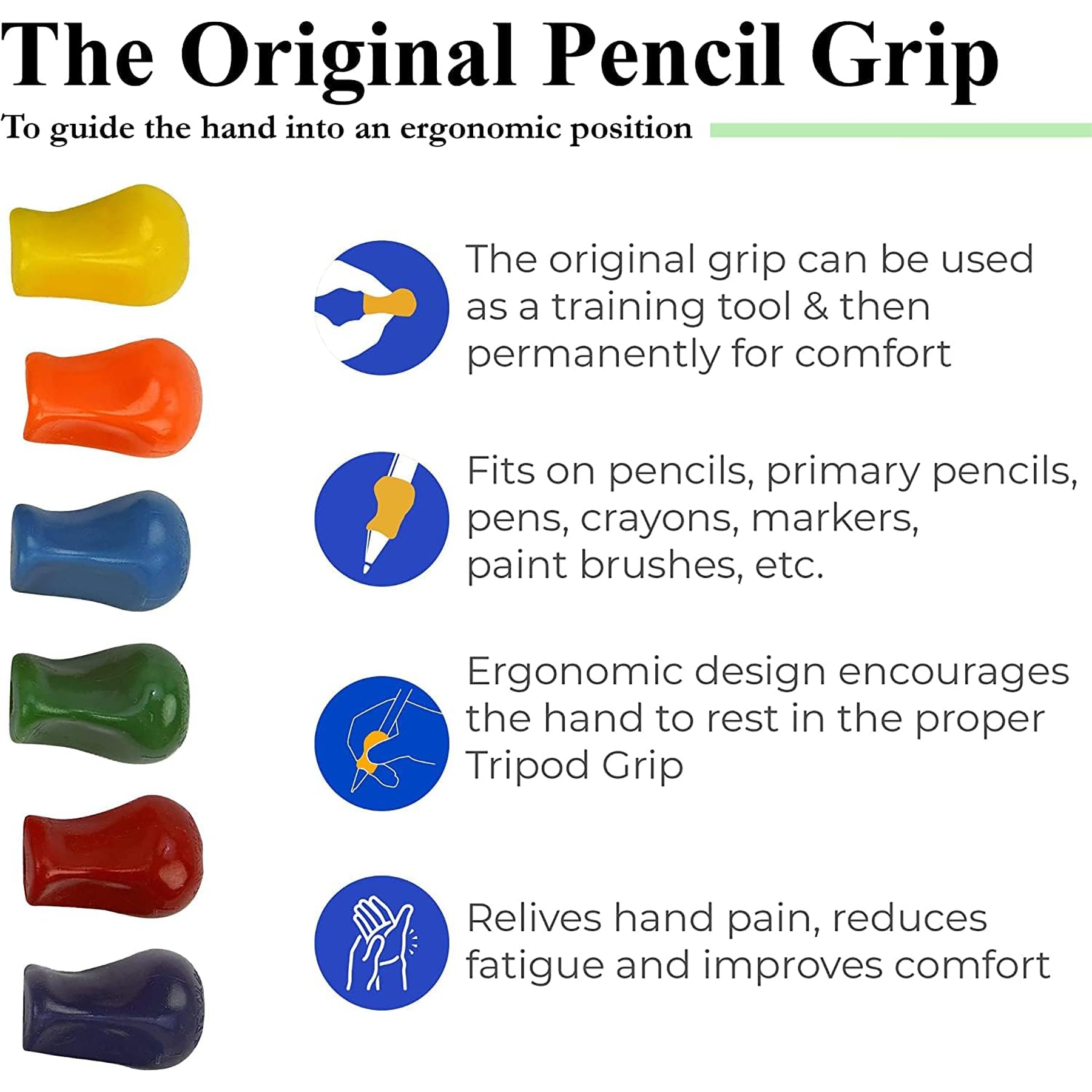 The Original Pencil Grip, Neon, Pack of 12