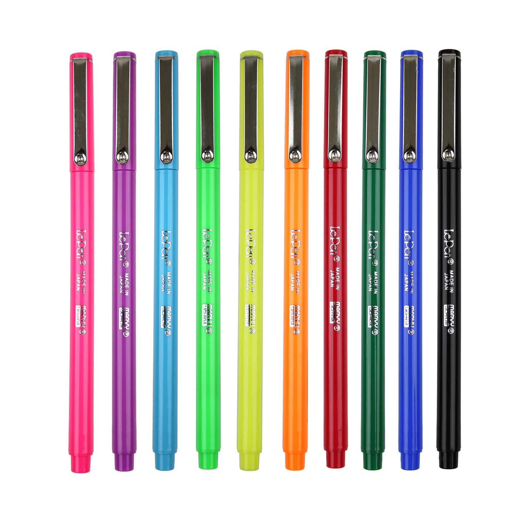 LePen® Micro-Fine Point Pen, Neon, 10 Colors